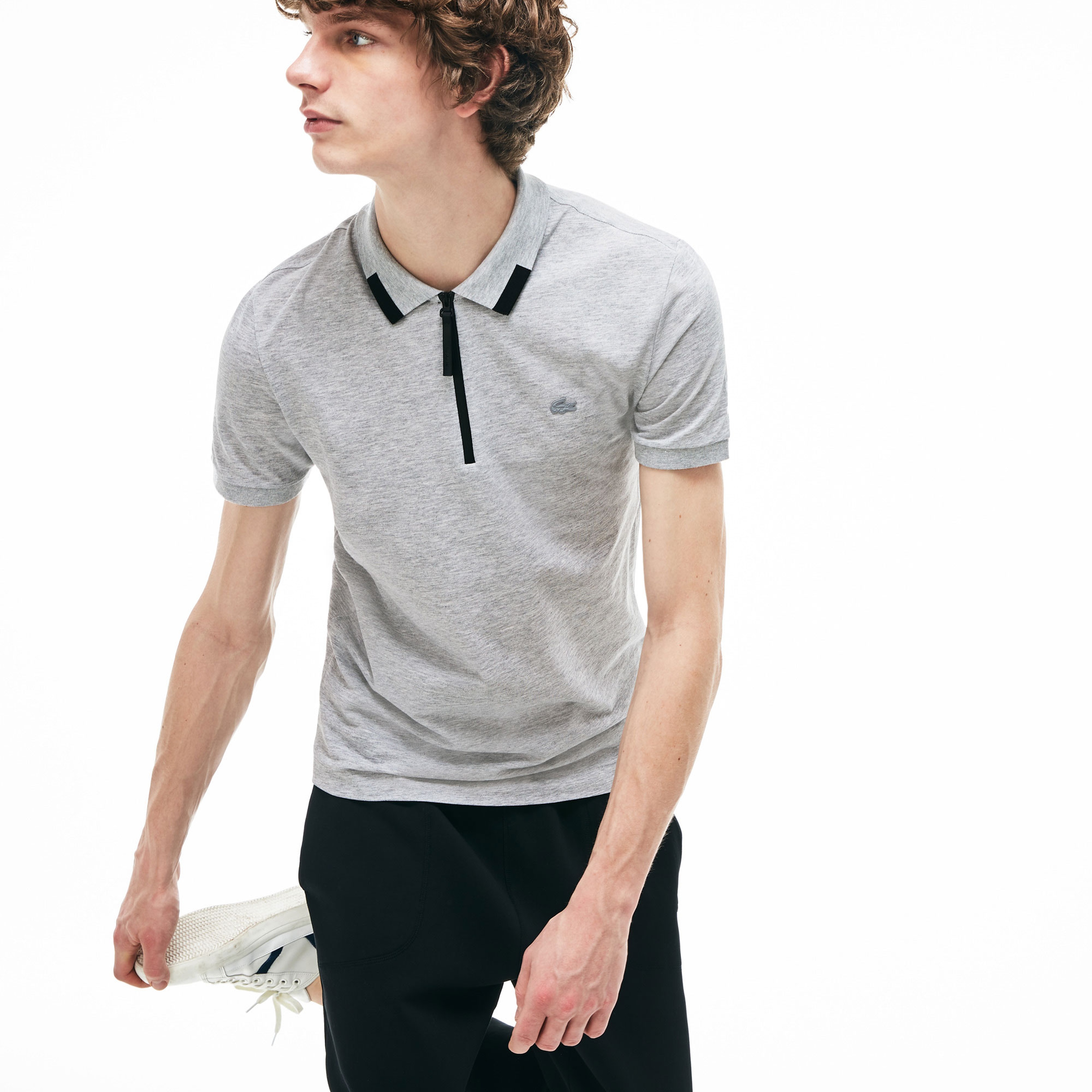 Lacoste Motion Erkek Slim Fit Gri Polo