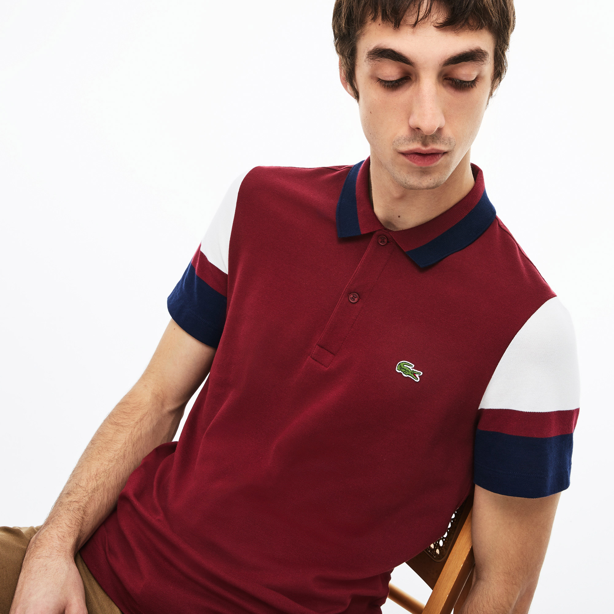 Lacoste Erkek Slim Fit Bordo Polo