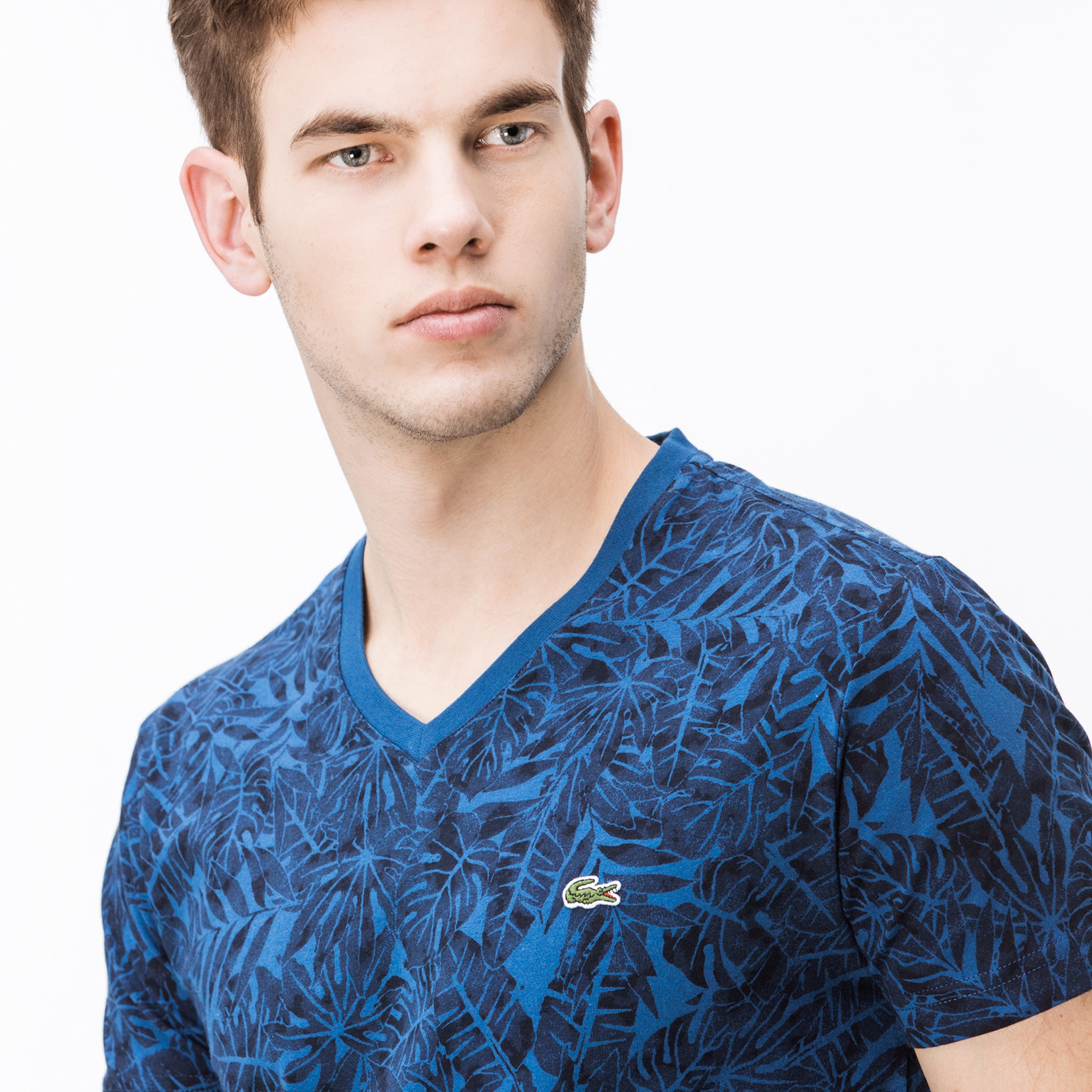 Lacoste Erkek V Yaka Lacivert T-Shirt