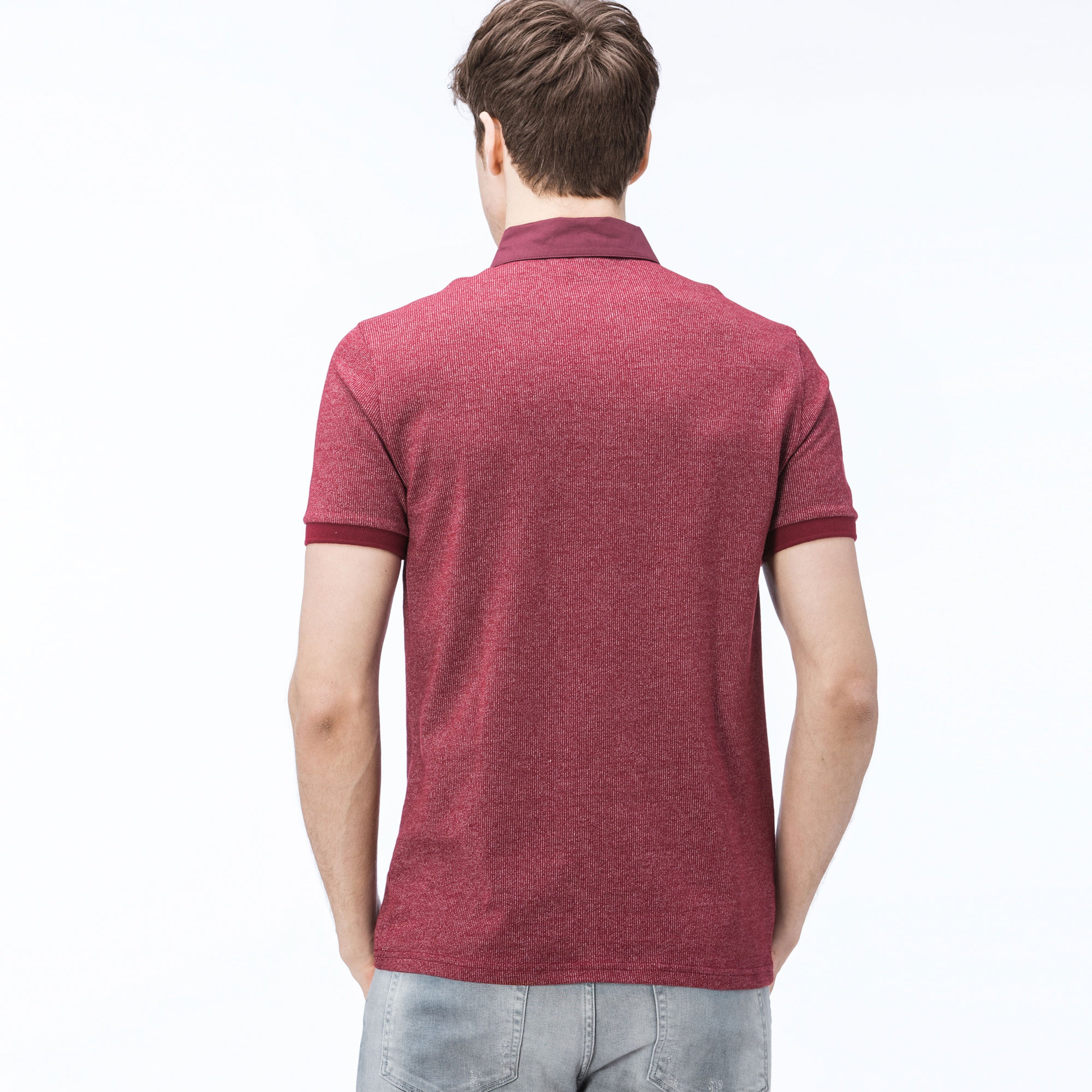 Lacoste Erkek Regular Fit Bordo Polo