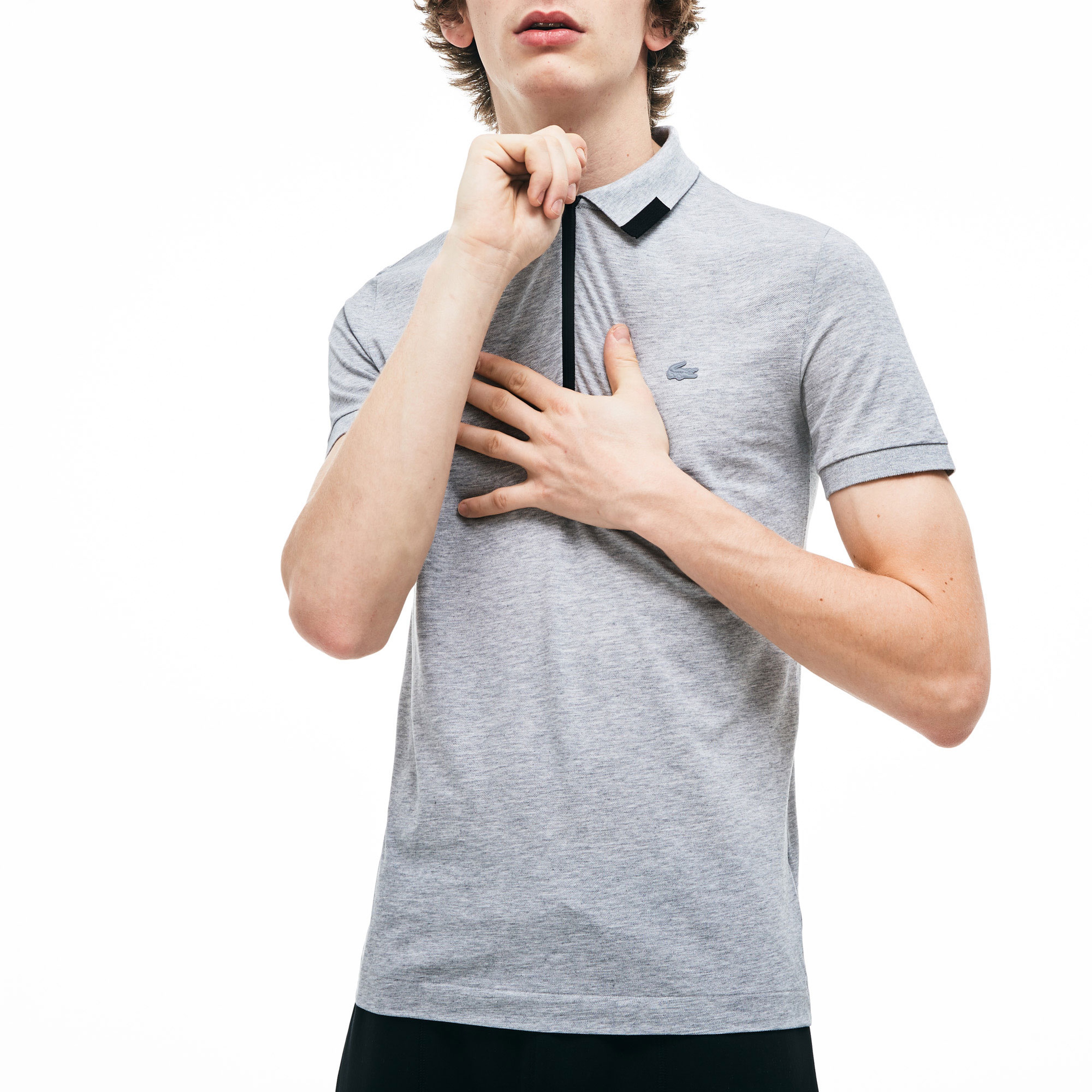 Lacoste Motion Erkek Slim Fit Gri Polo