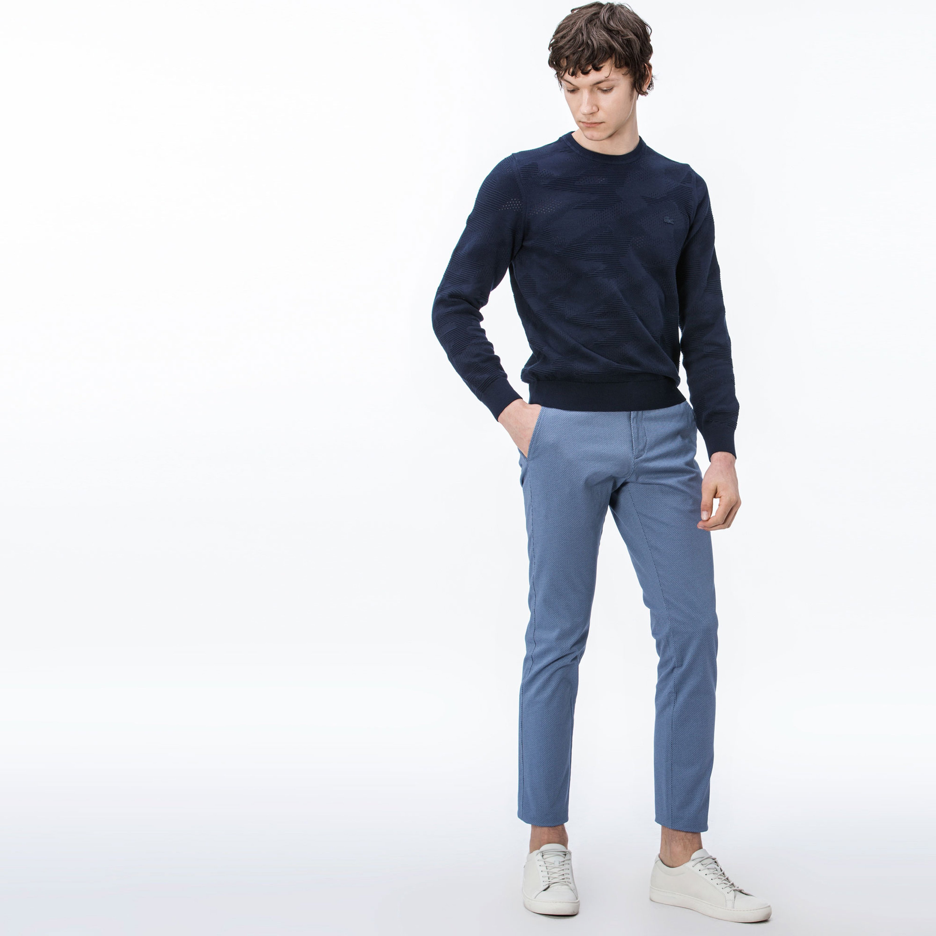 Lacoste Erkek Slim Fit Mavi Chino Pantolon