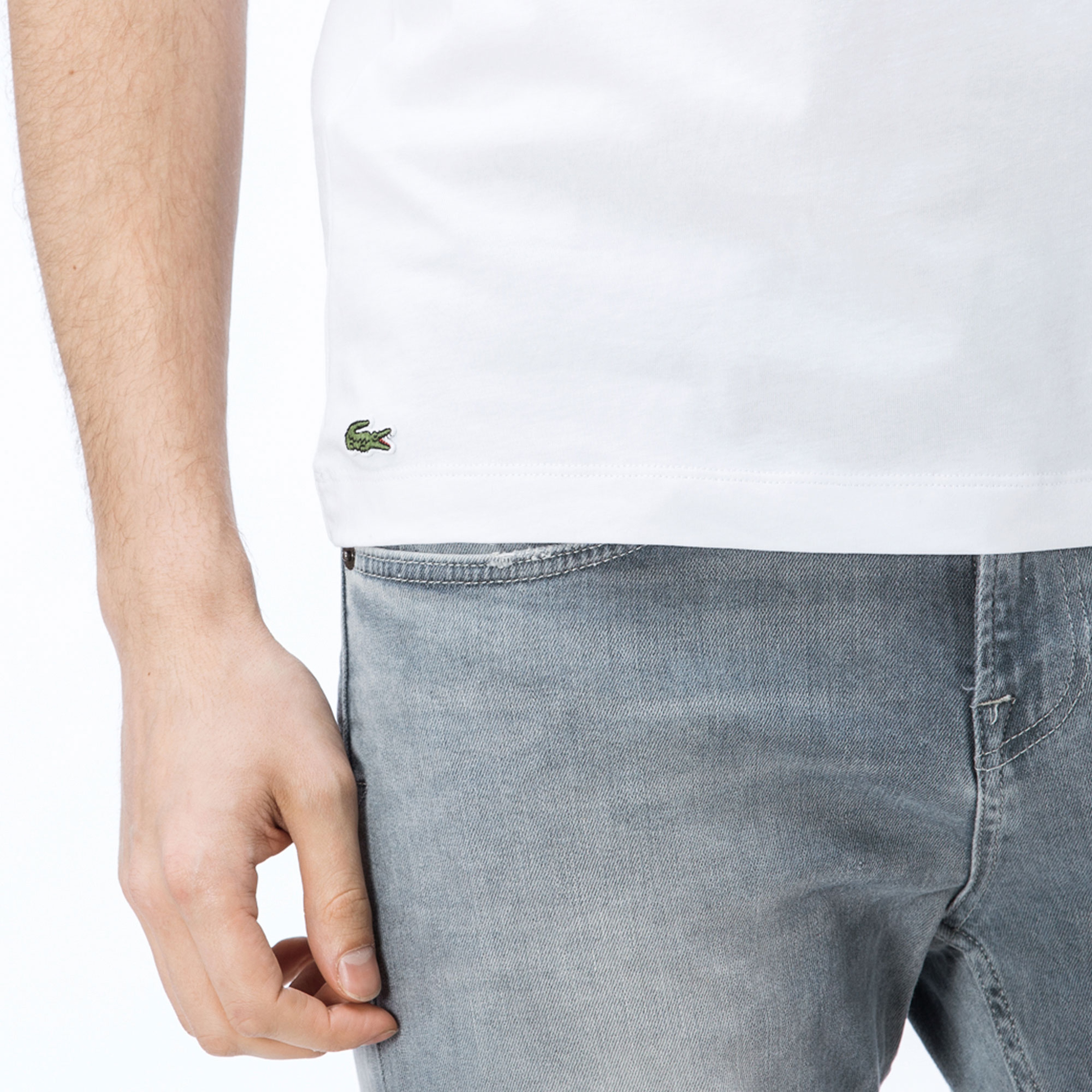 Lacoste Erkek Beyaz T-Shirt