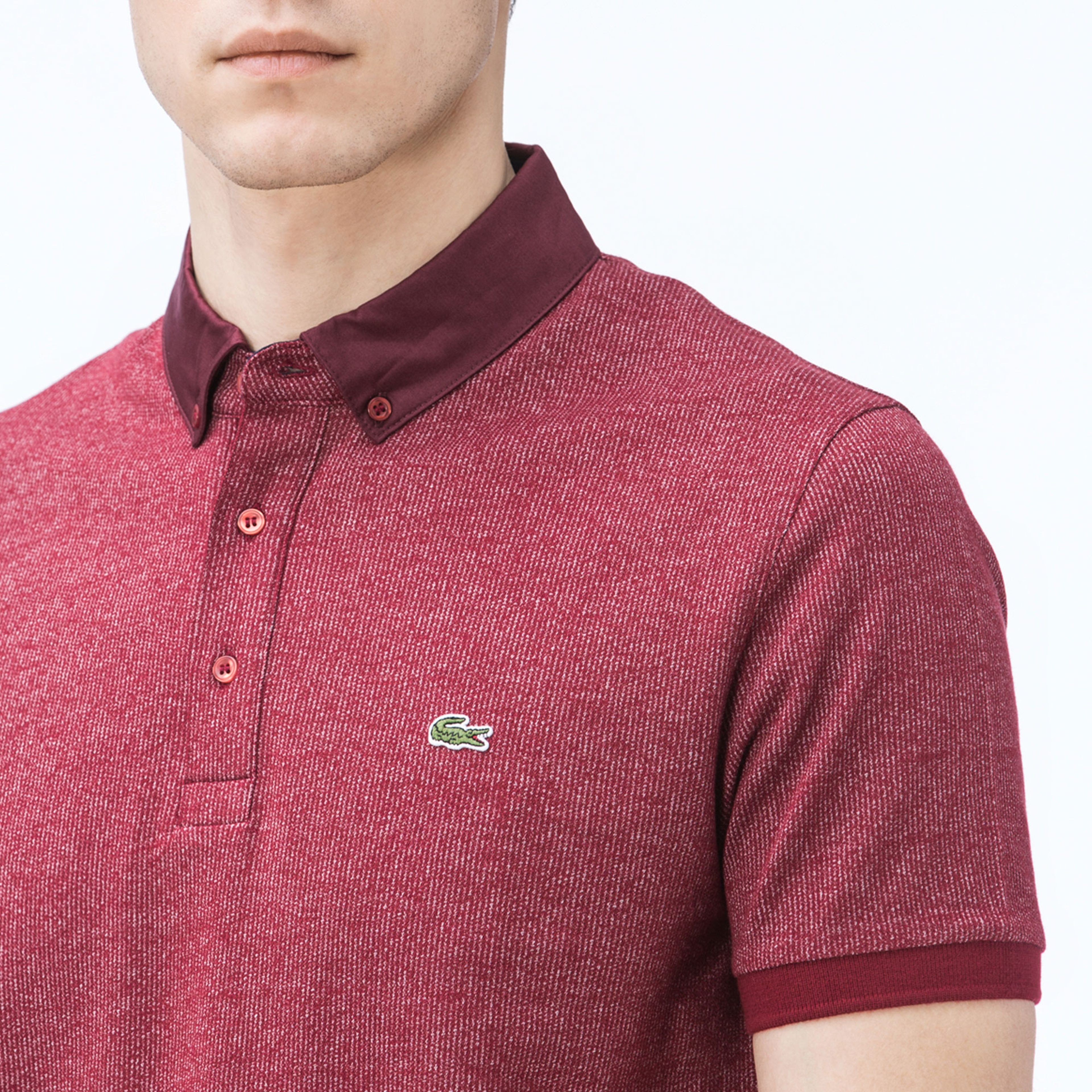 Lacoste Erkek Regular Fit Bordo Polo