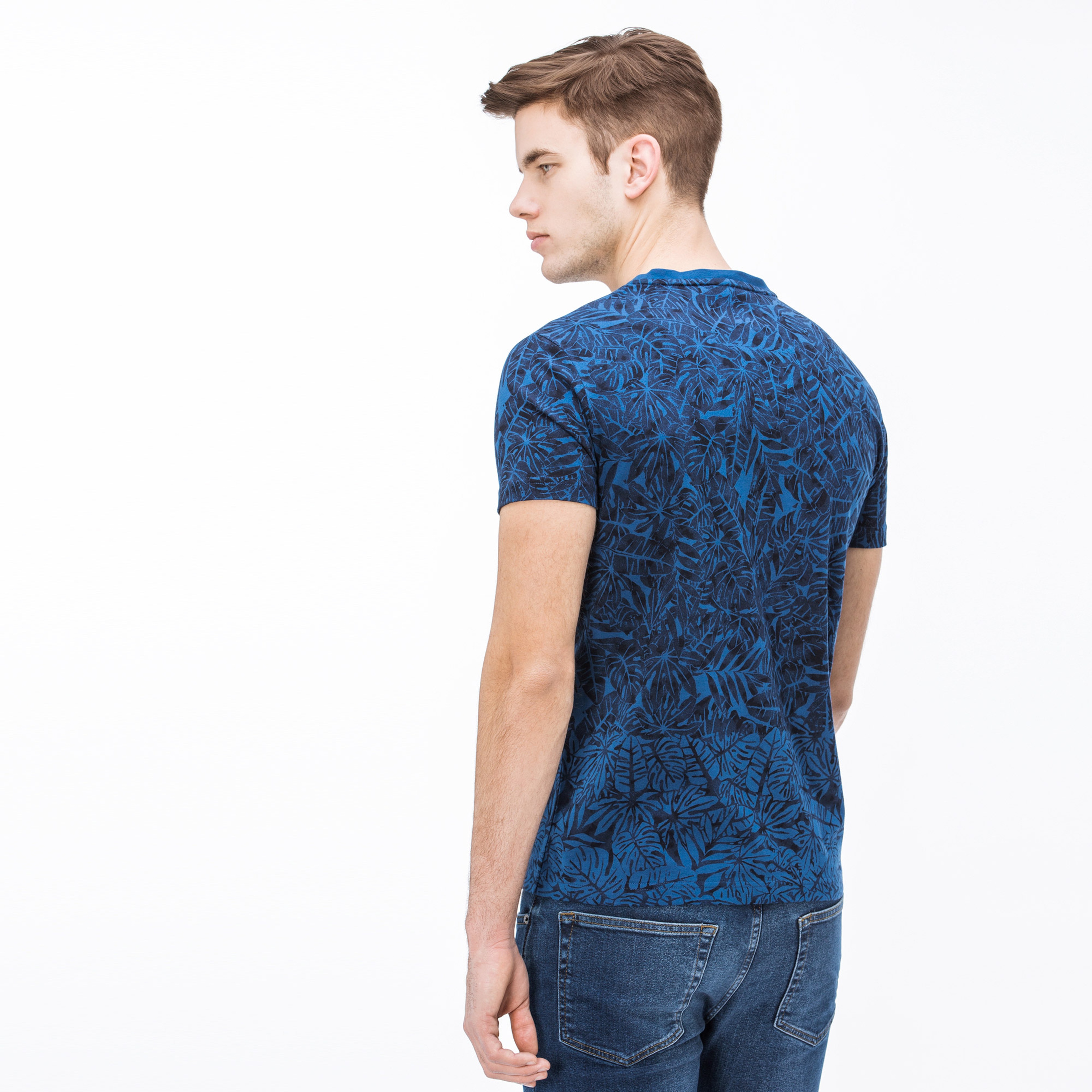 Lacoste Erkek V Yaka Lacivert T-Shirt