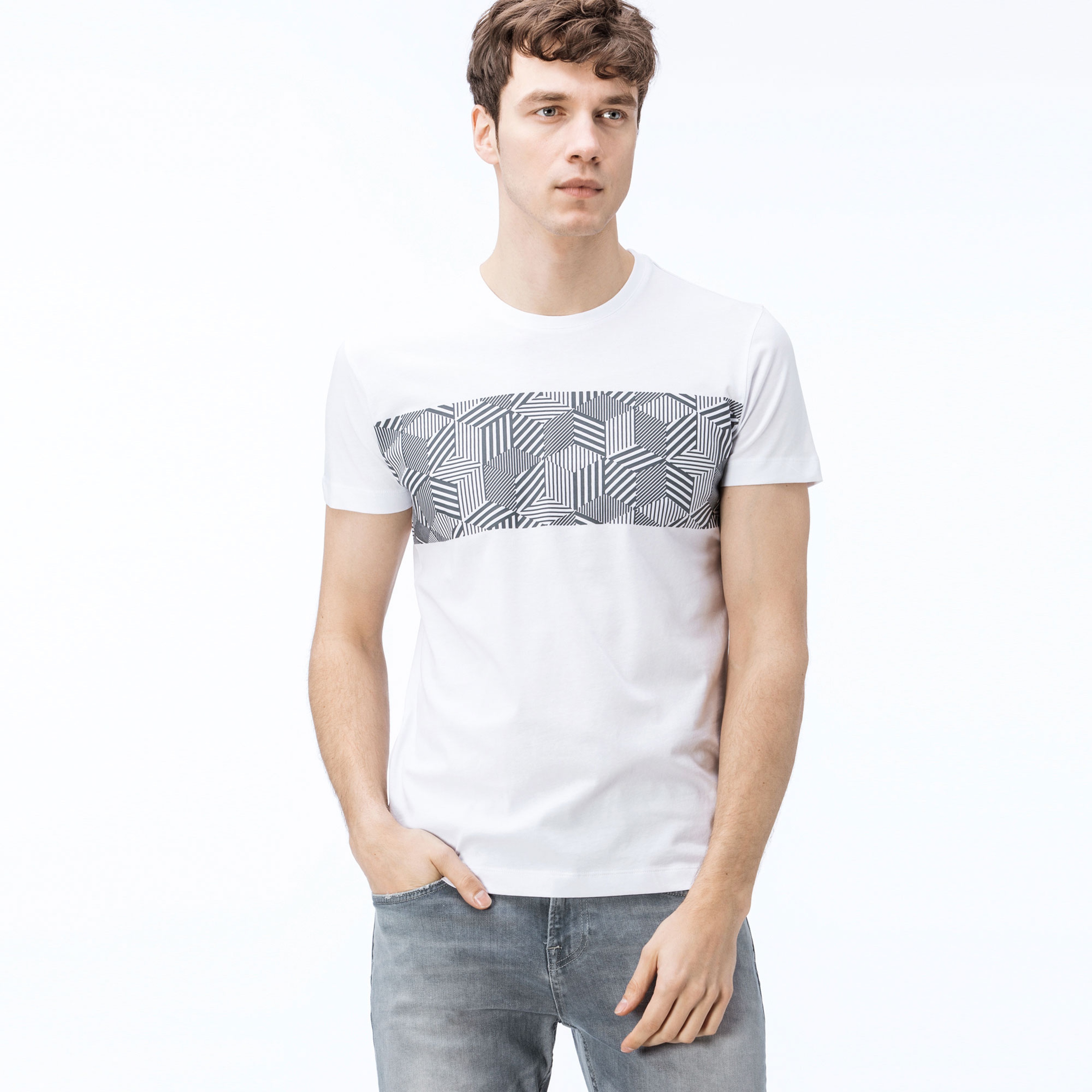 Lacoste Erkek Beyaz T-Shirt