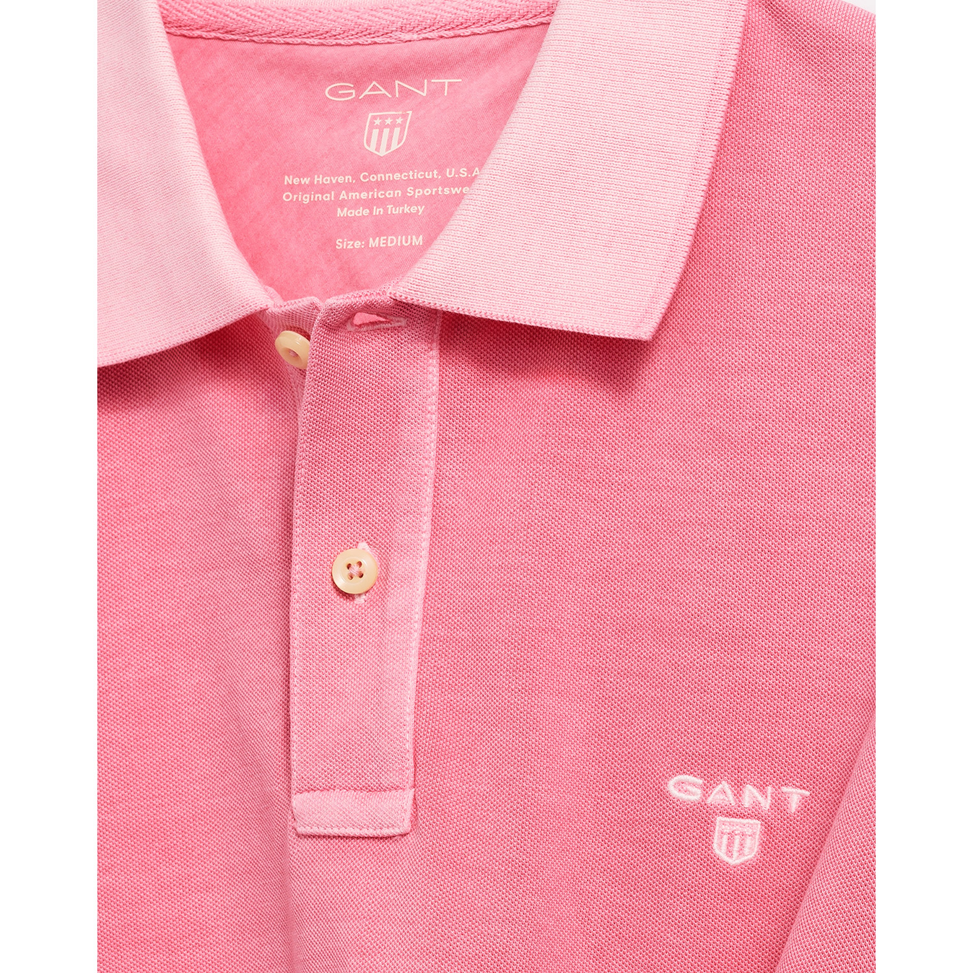 GANT Erkek Pembe Regular Fit Pique Rugger Polo