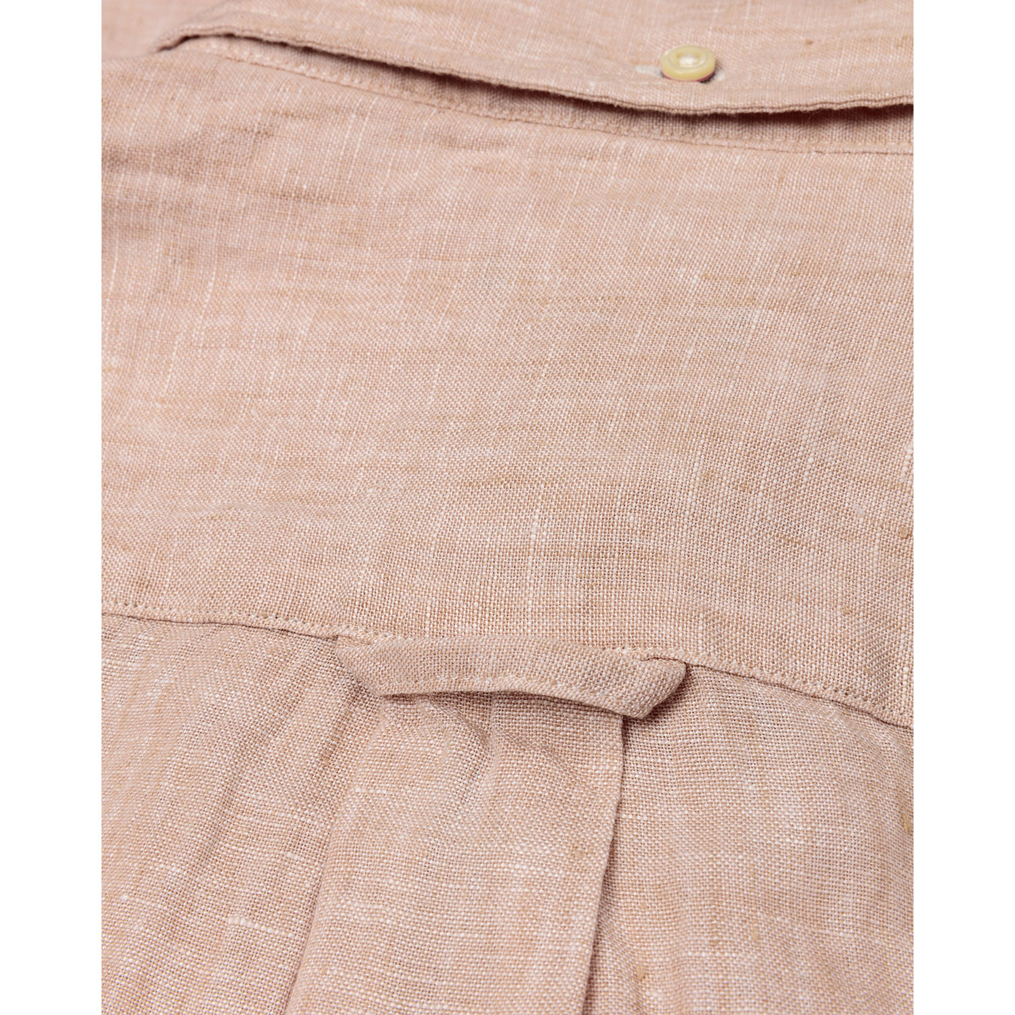 Gant Erkek Bej Regular Fit Keten Gömlek