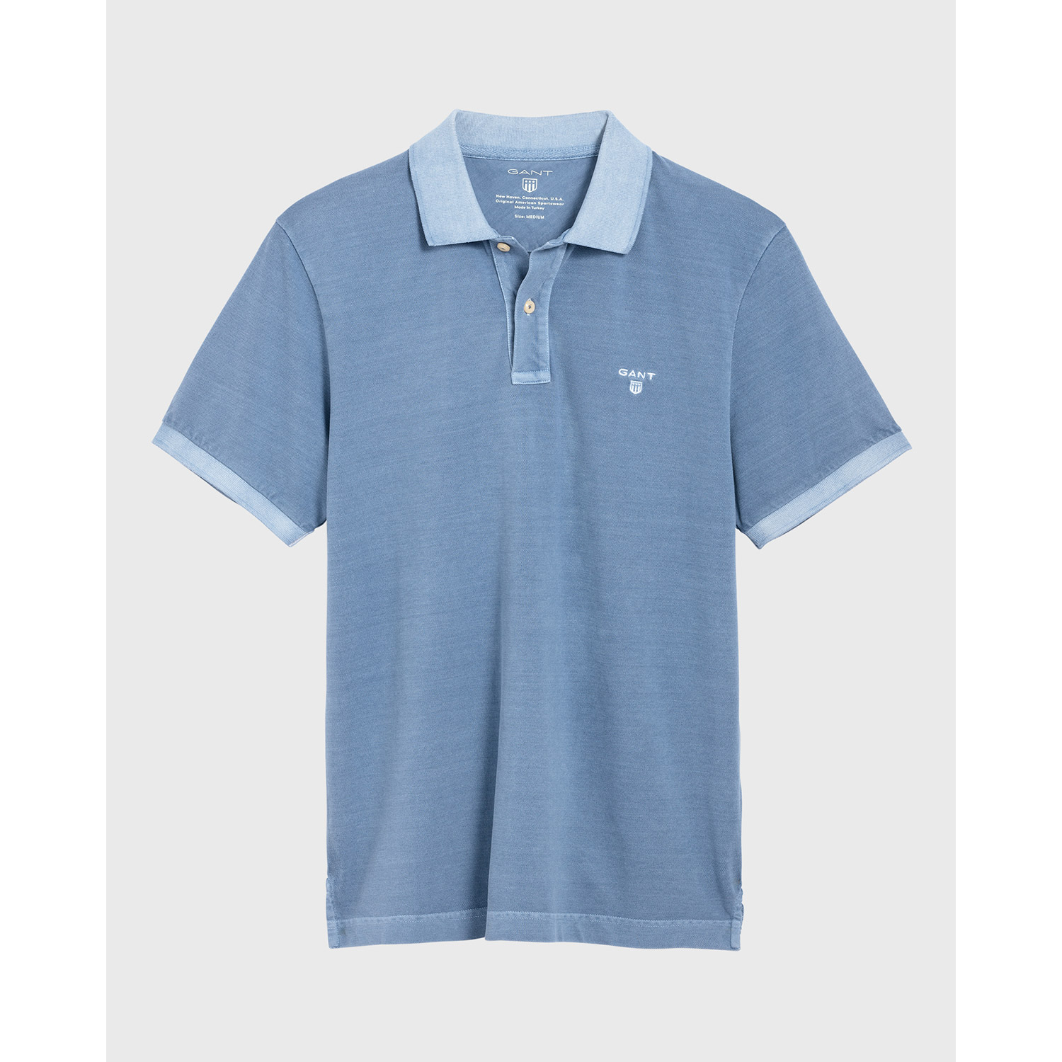 Gant Erkek Açık Mavi Regular Fit Piqué Rugger Polo