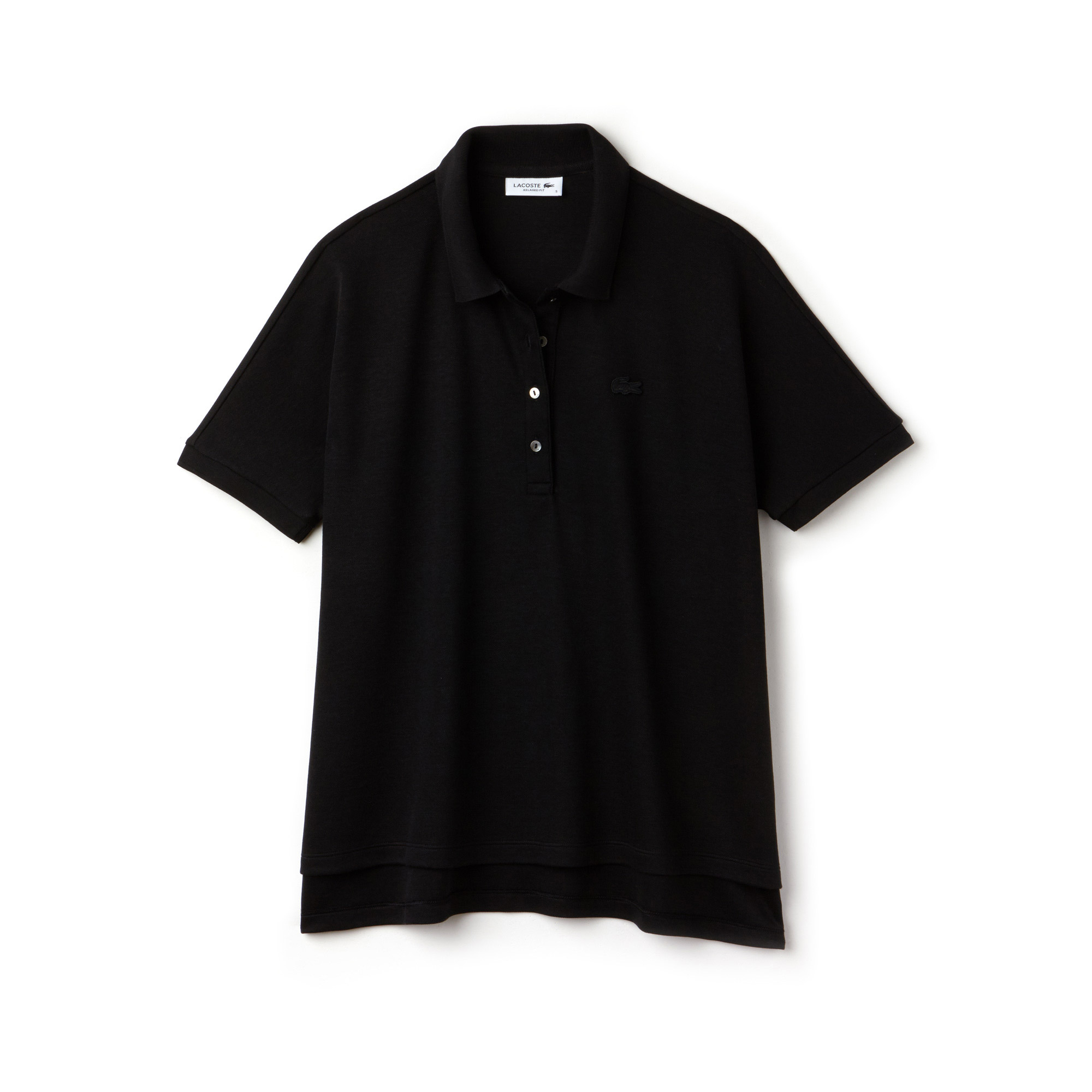 Lacoste Motion Relax Fit Kadın Siyah Polo