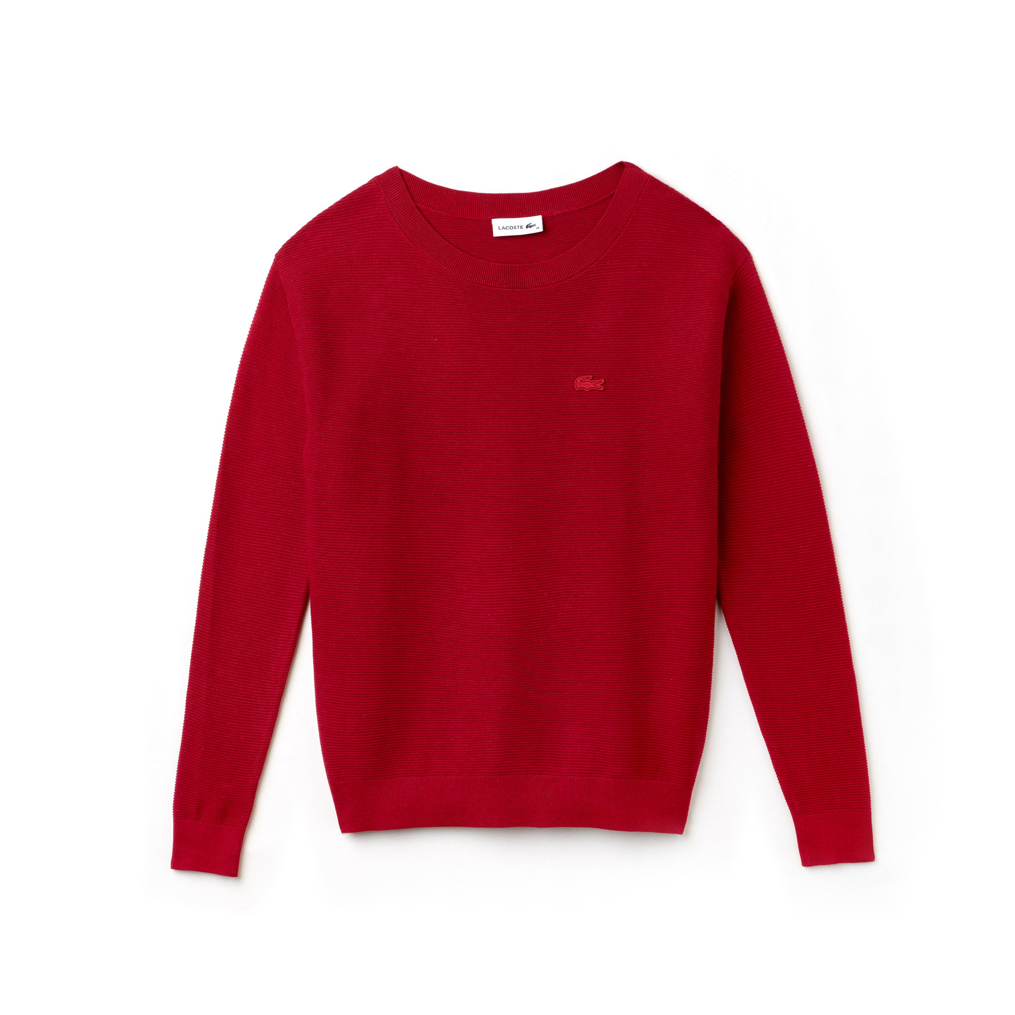Lacoste Kadın Koyu Kırmızı Triko Kazak