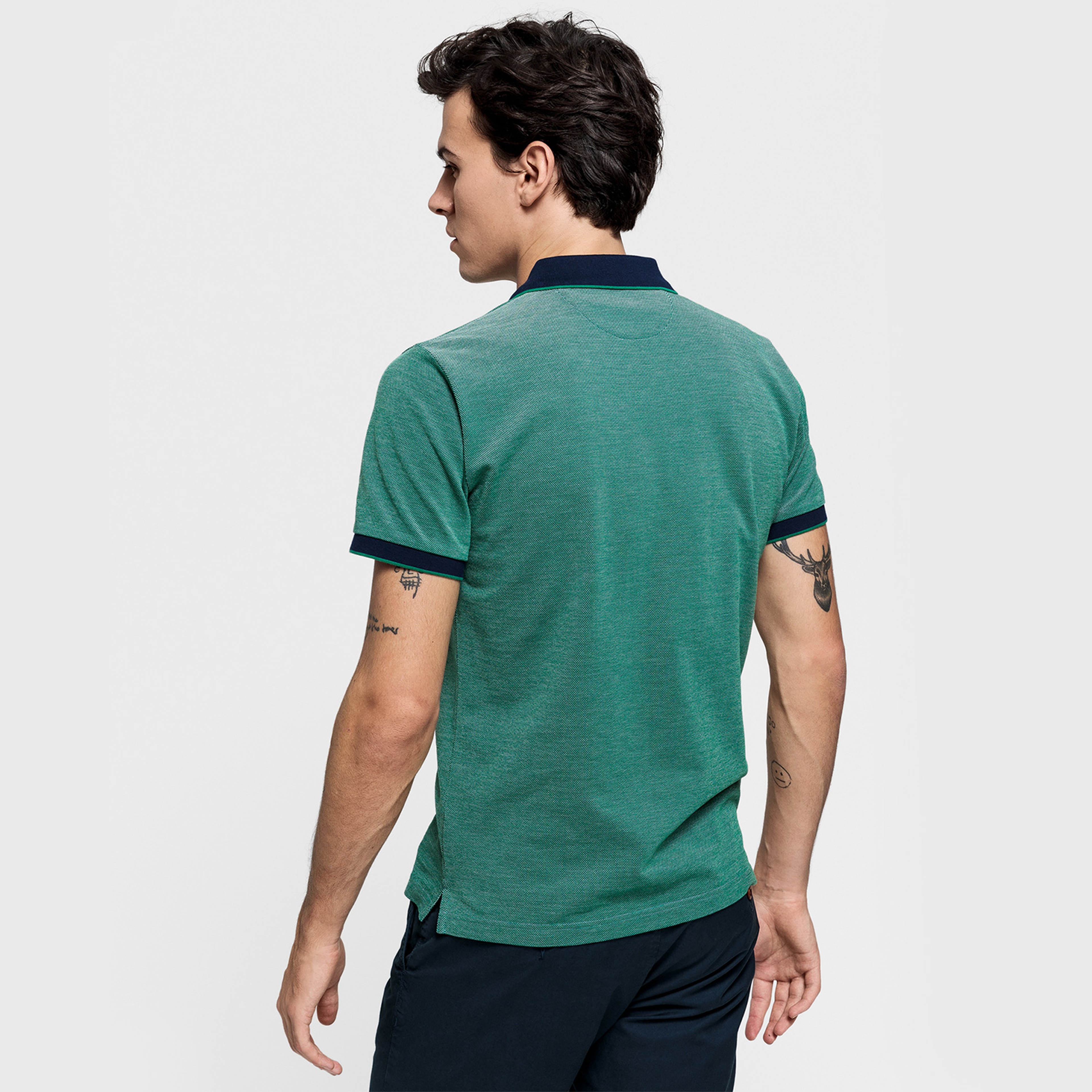 GANT Erkek Yeşil Regular Fit Pique Rugger Polo
