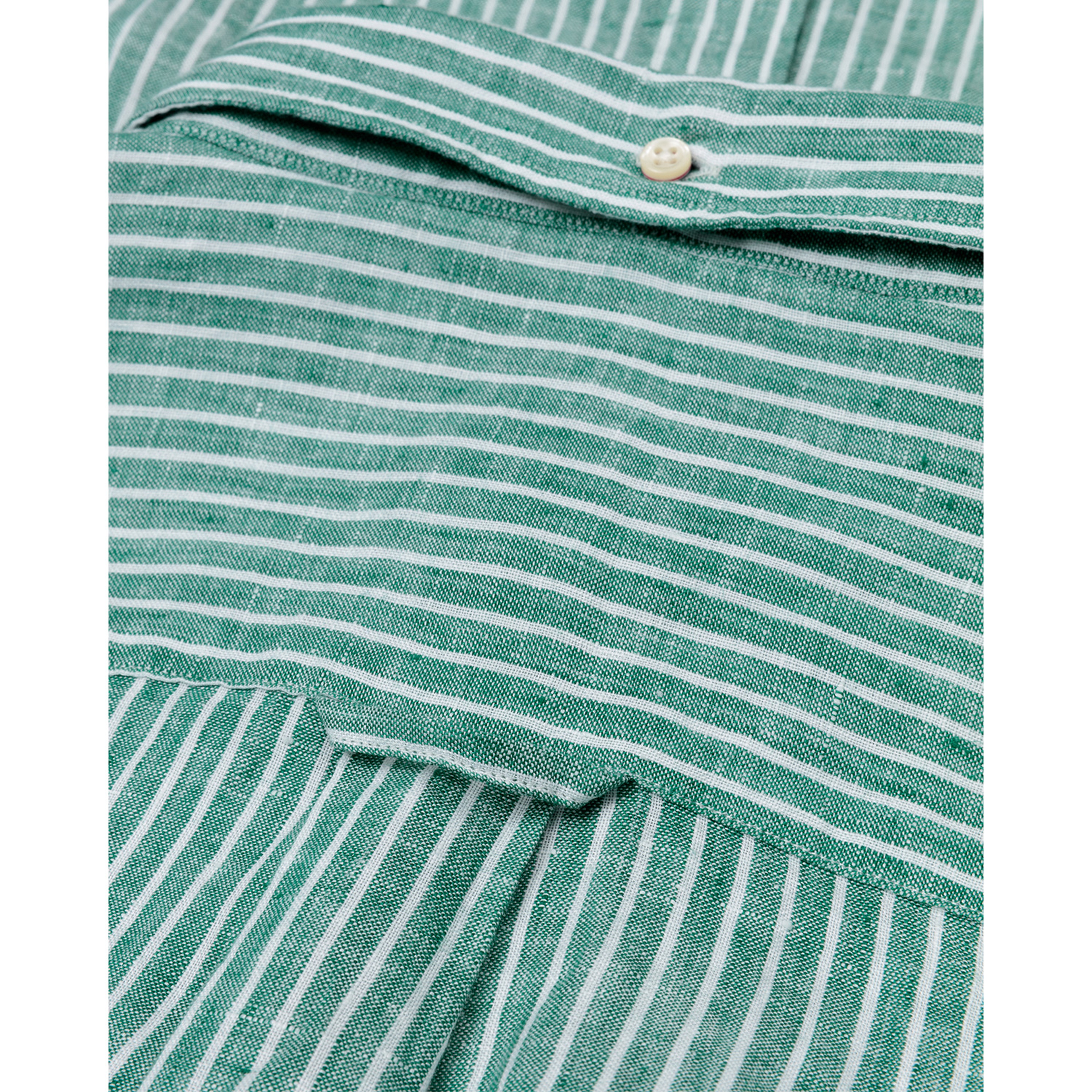 Gant Erkek Yeşil Regular Fit Keten Banker Gömlek