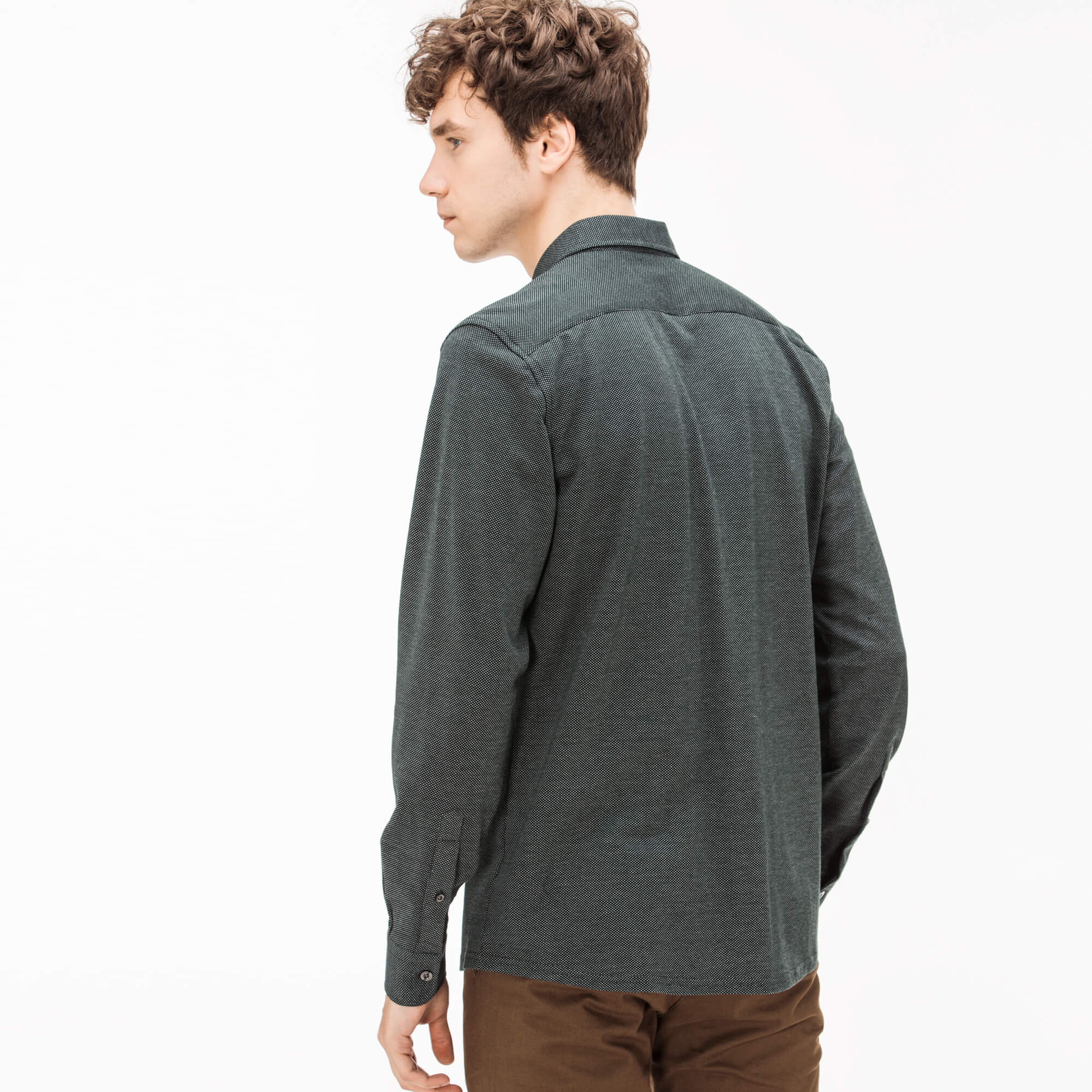 Lacoste Erkek Slim Fit Yeşil Gömlek