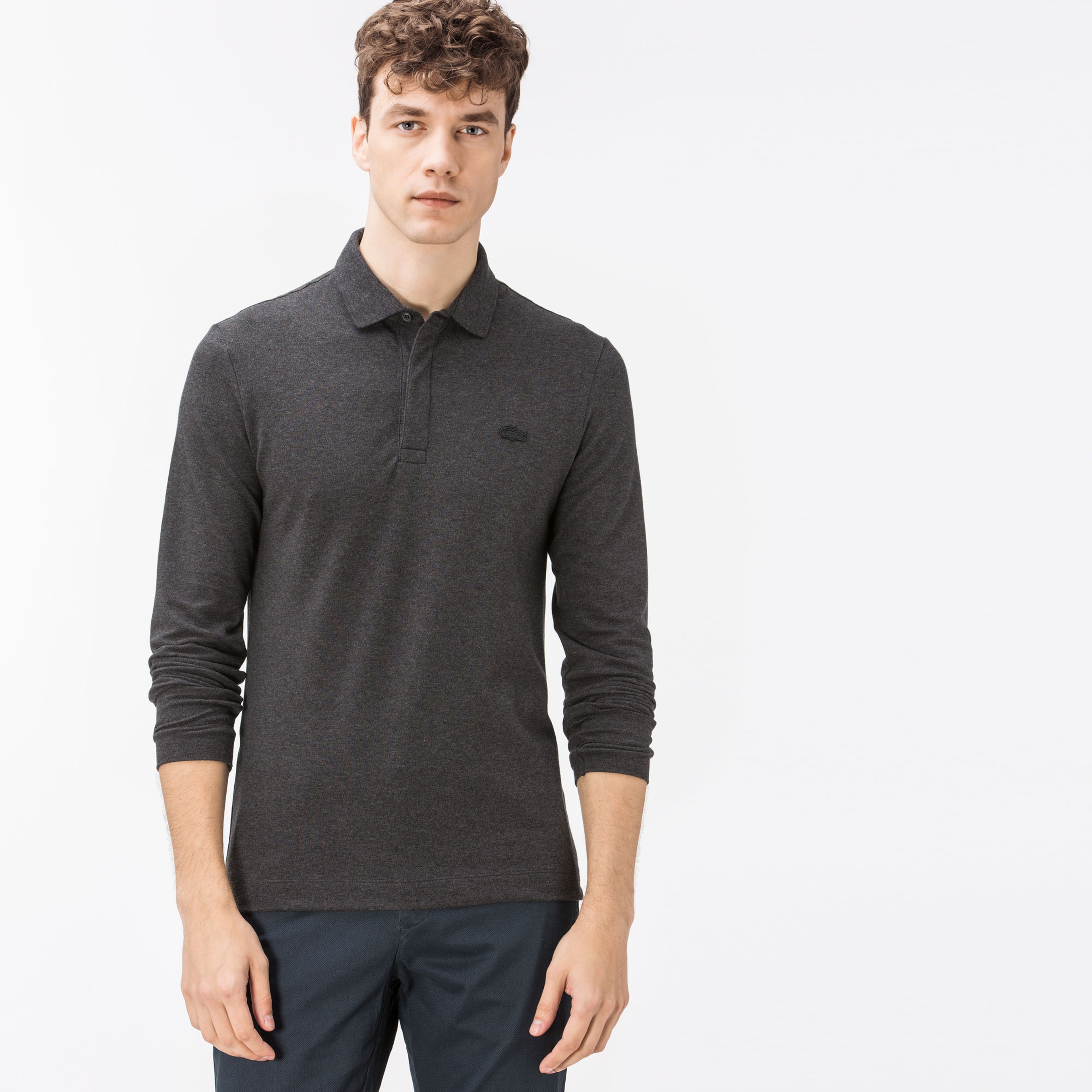Lacoste Erkek Gri Regular Fit Polo