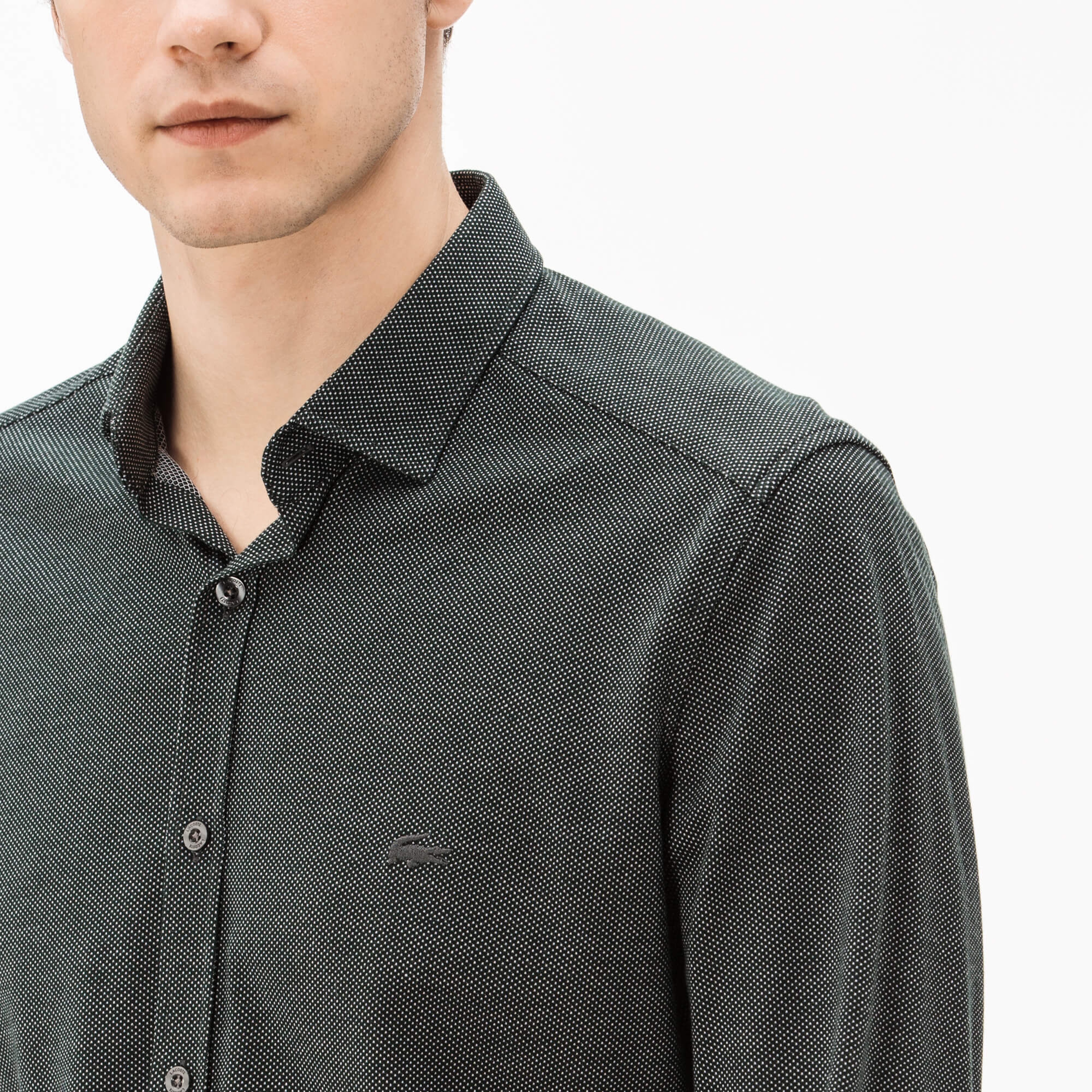 Lacoste Erkek Slim Fit Yeşil Gömlek