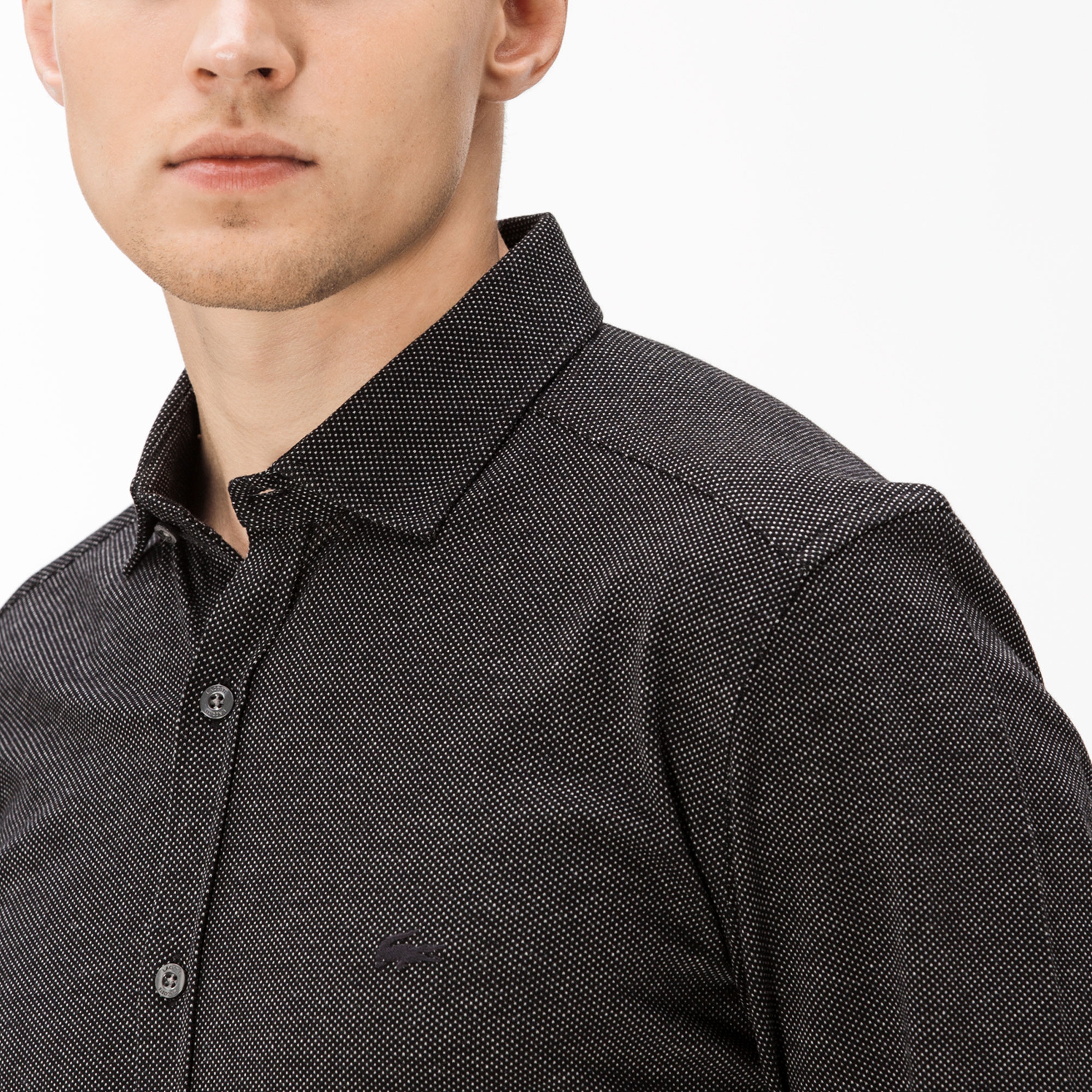 Lacoste Erkek Slim Fit Siyah Gömlek