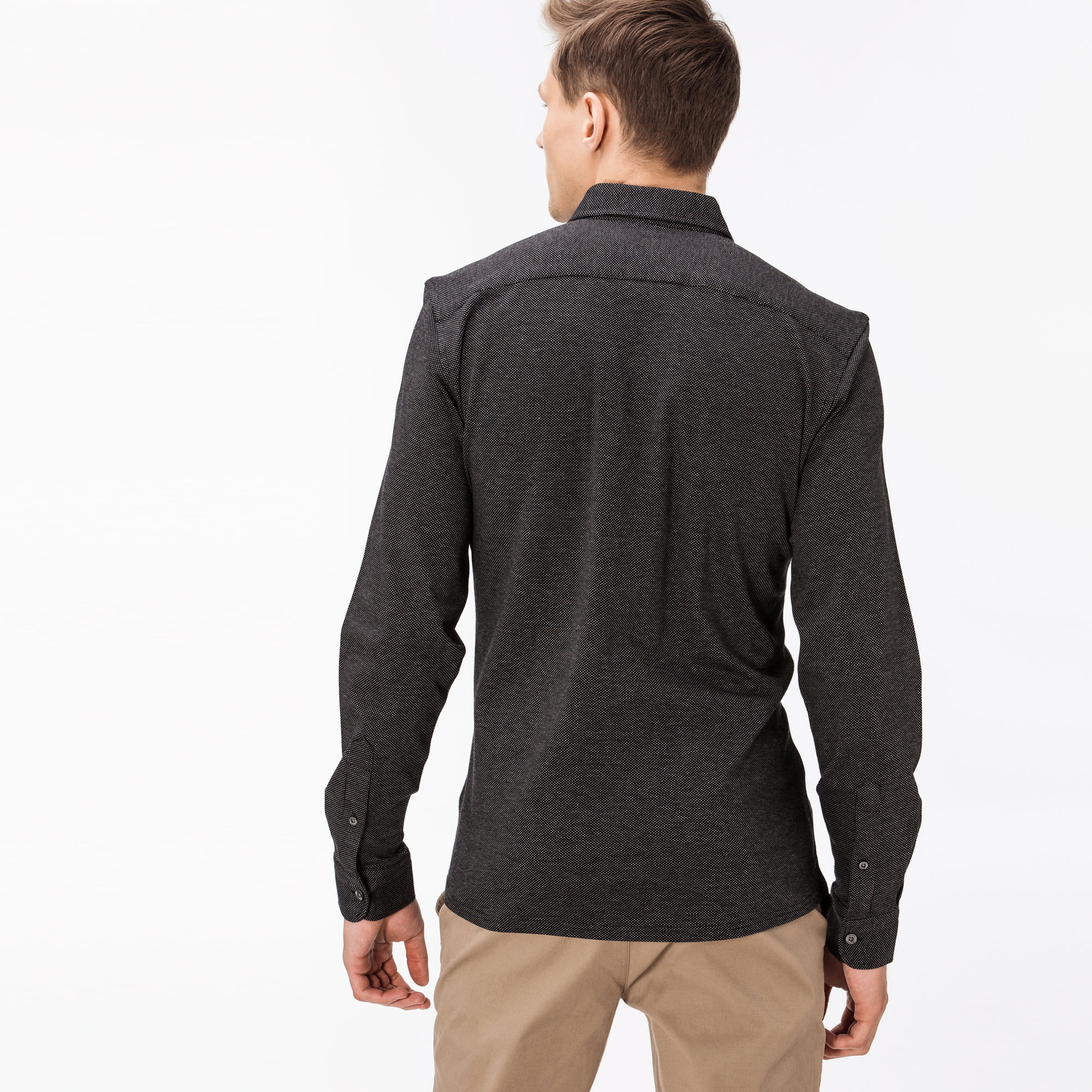 Lacoste Erkek Slim Fit Siyah Gömlek