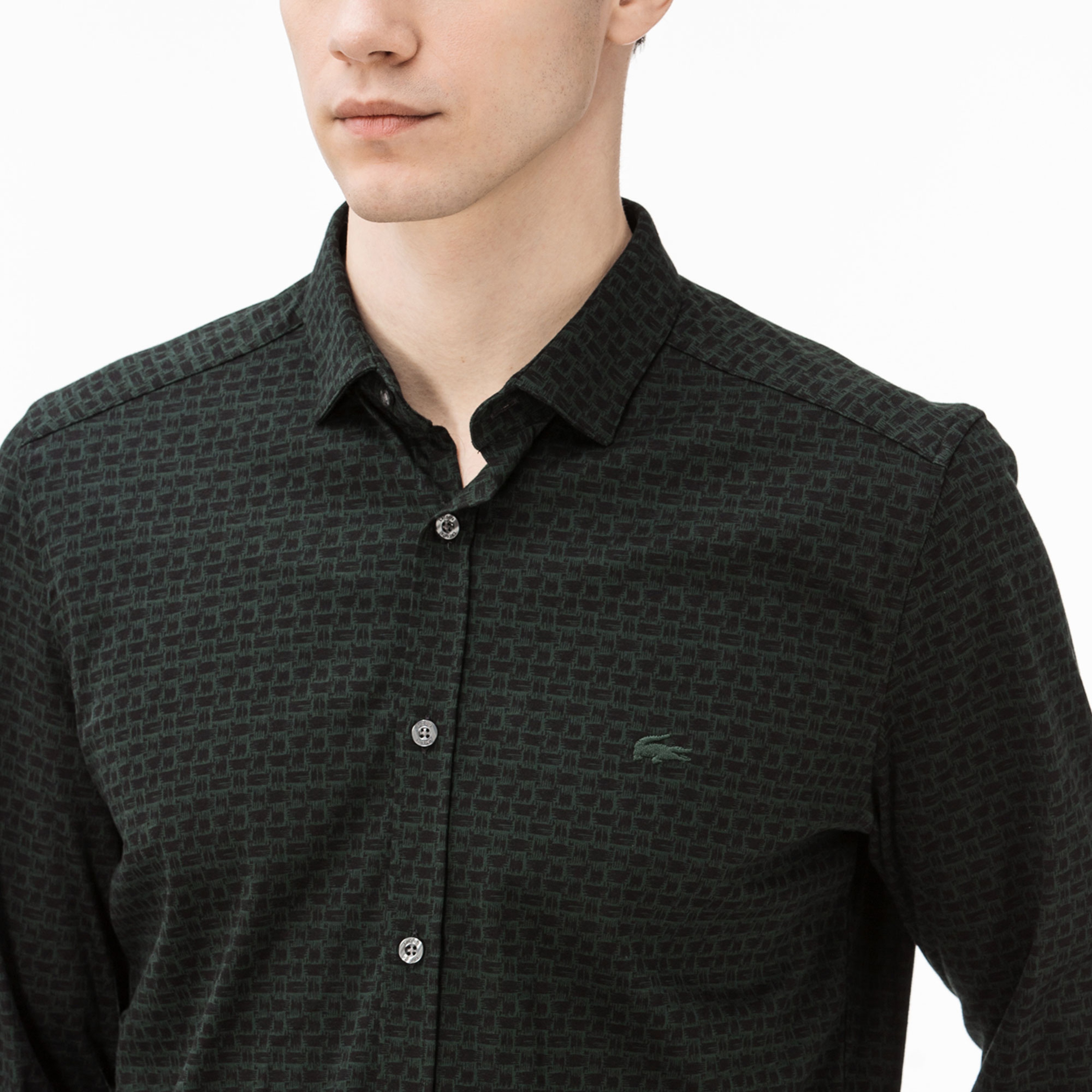 Lacoste Erkek Slim Fit Yeşil Gömlek