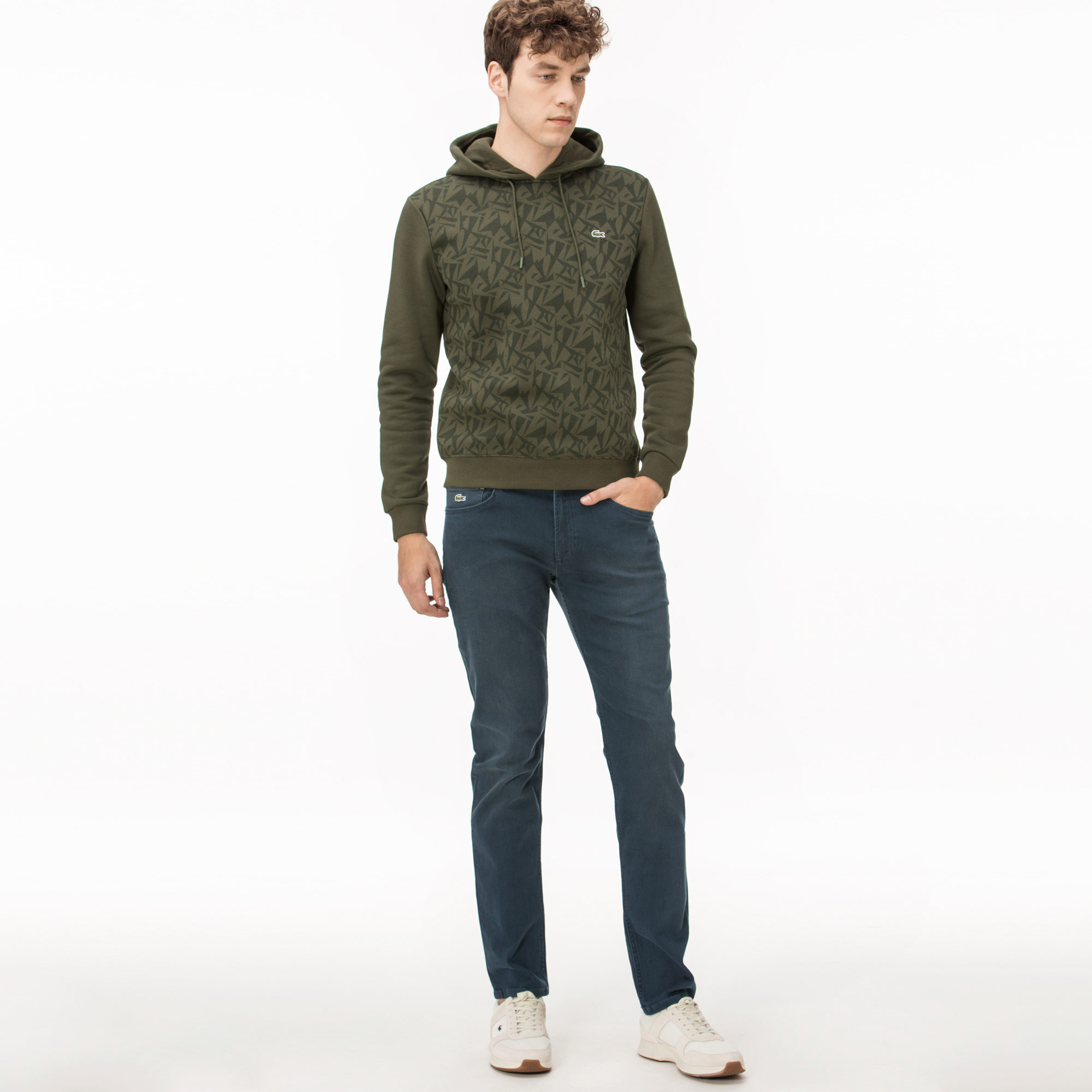 Lacoste Erkek Slim Fit Lacivert Denim Pantolon
