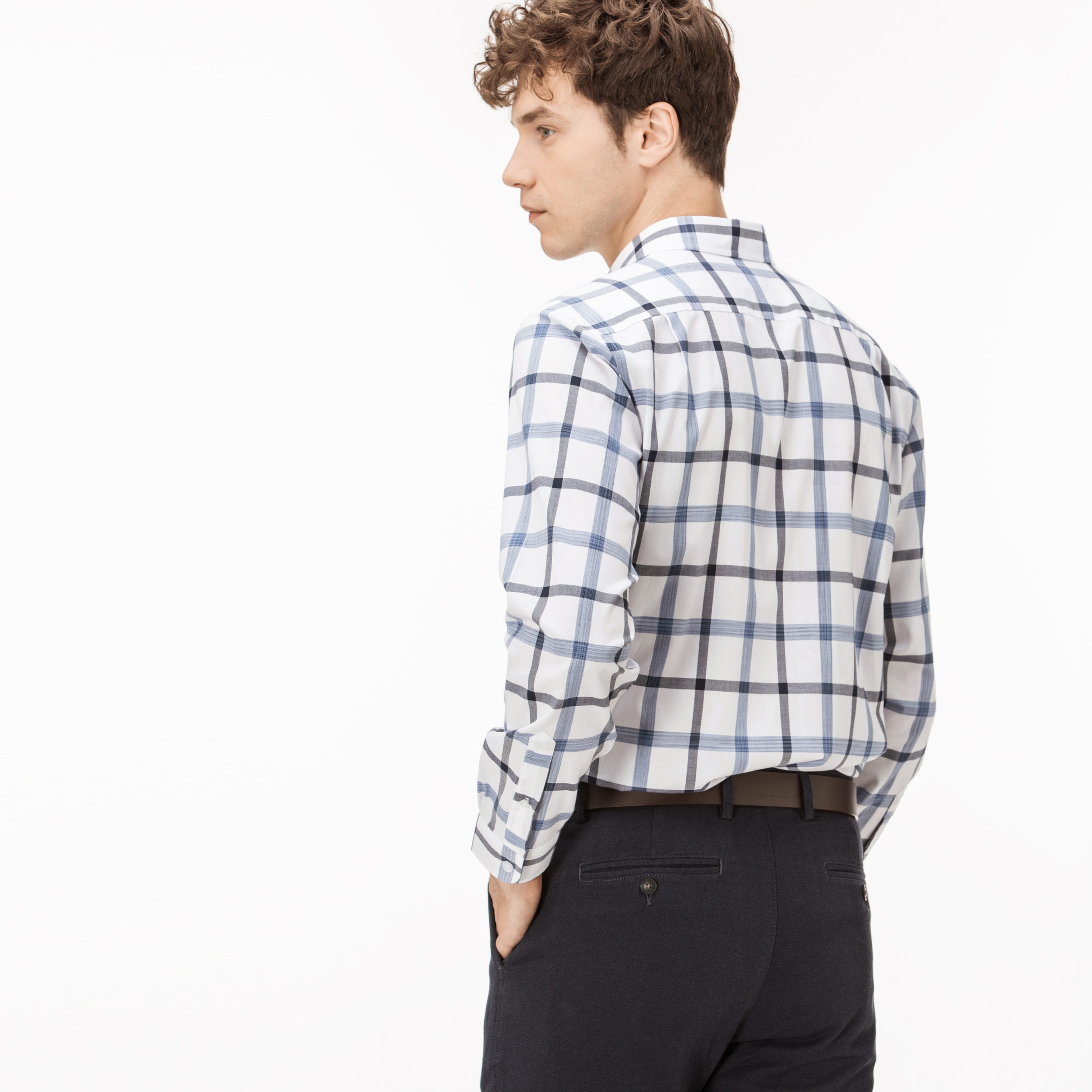 Lacoste Erkek Regular Fit Mavi Ekose Gömlek