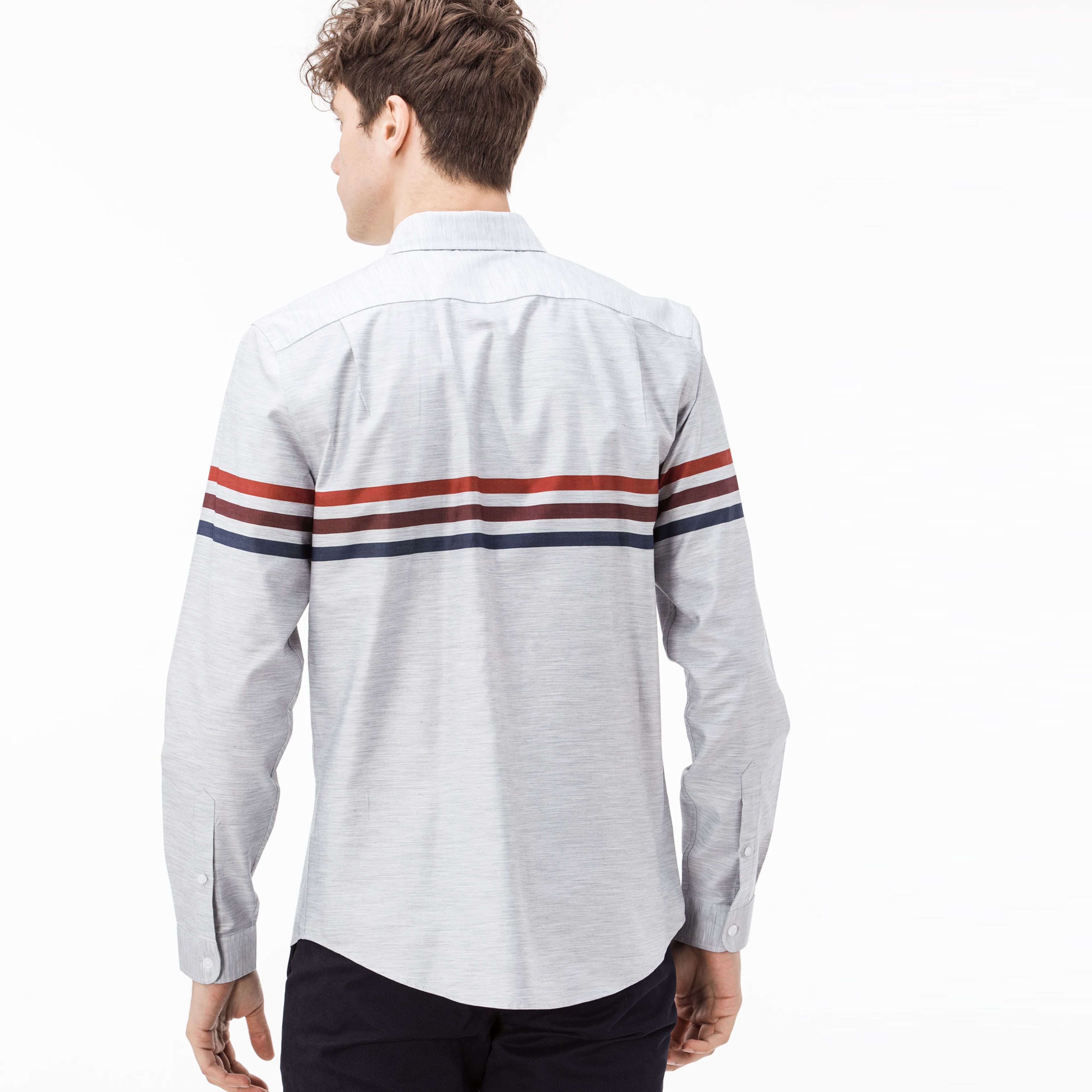 Lacoste Erkek Slim Fit Gri Gömlek