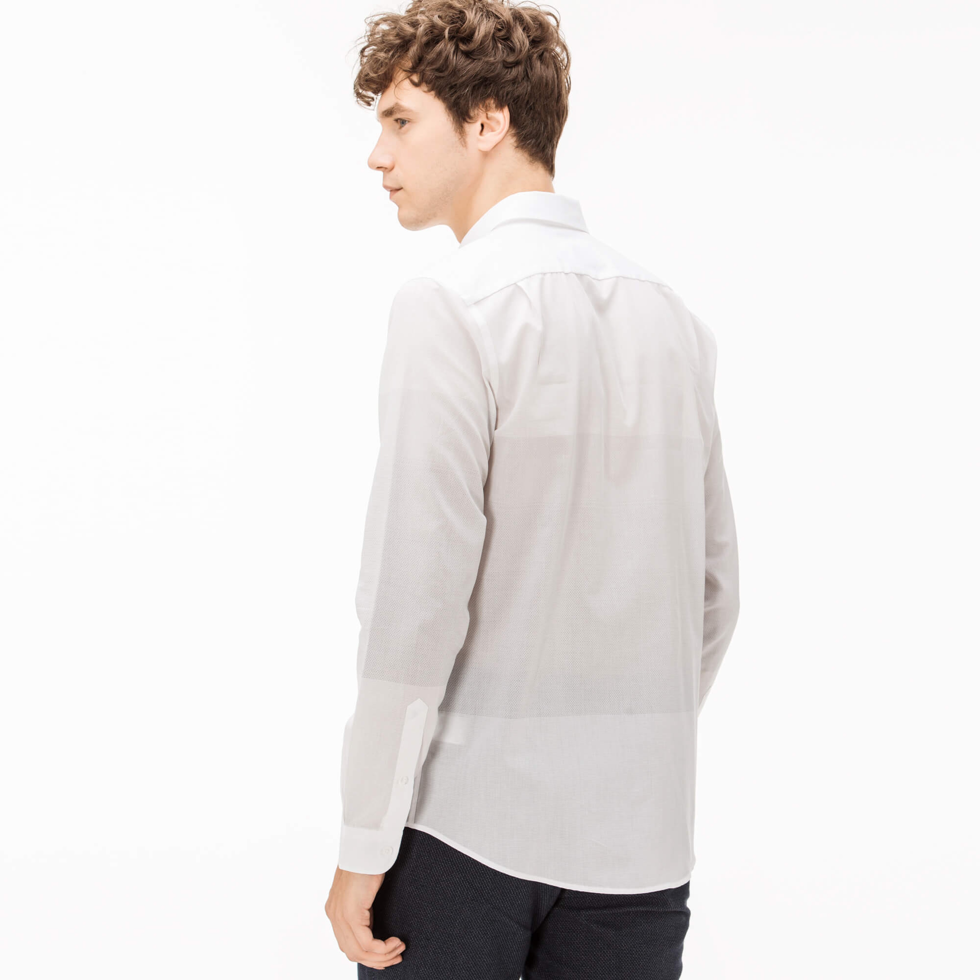 Lacoste Erkek Slim Fit Beyaz Gömlek