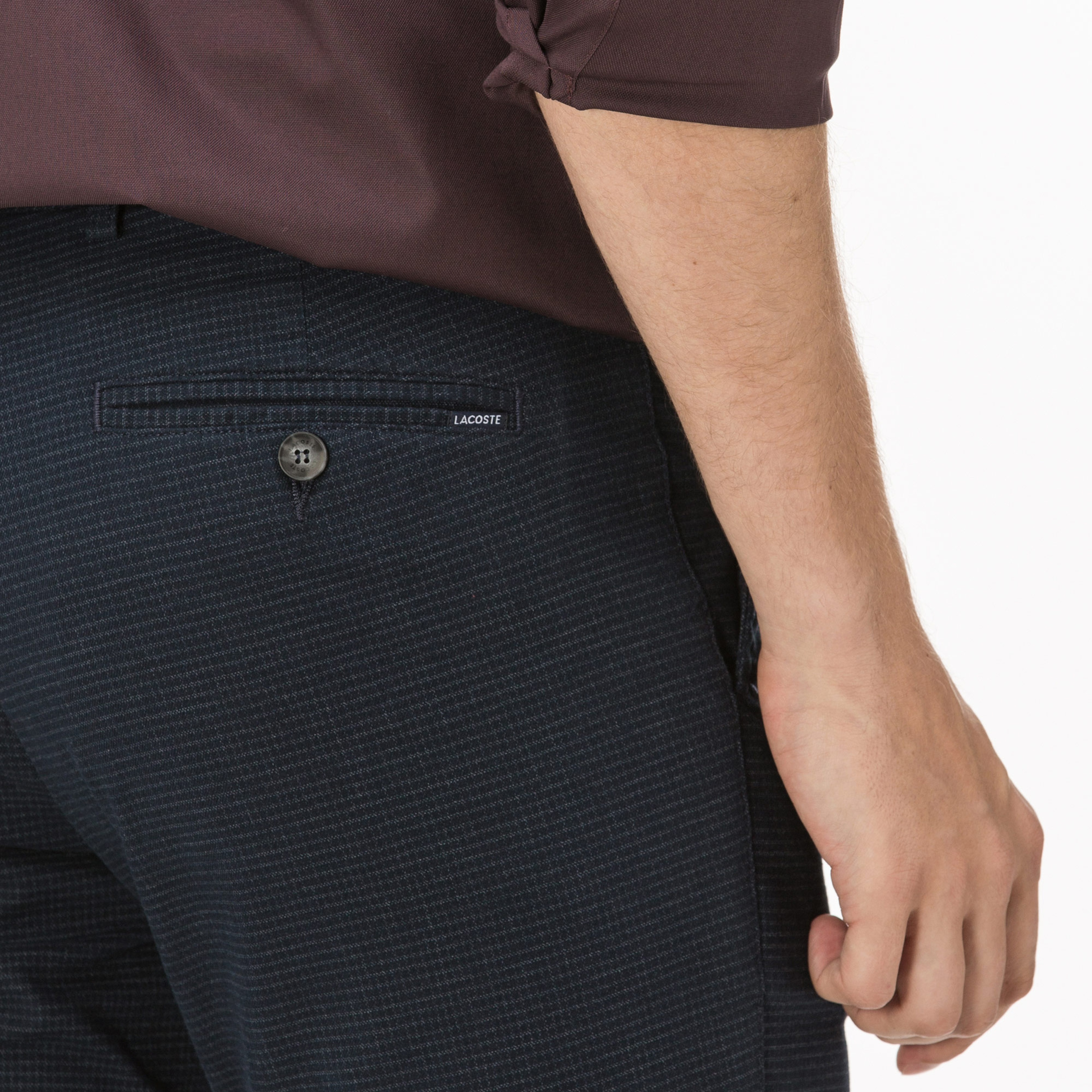 Lacoste Erkek Desenli Lacivert Pantolon