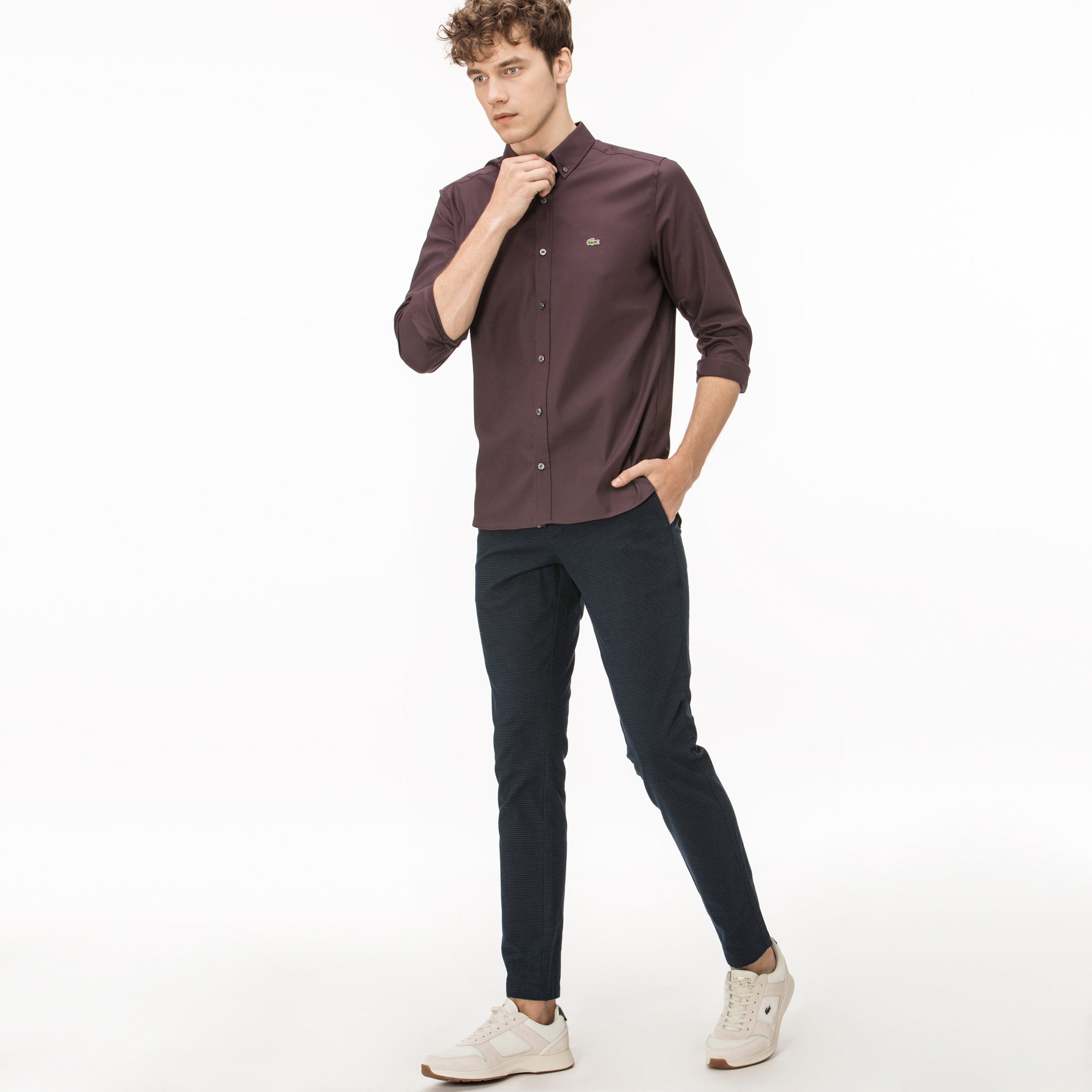 Lacoste Erkek Desenli Lacivert Pantolon