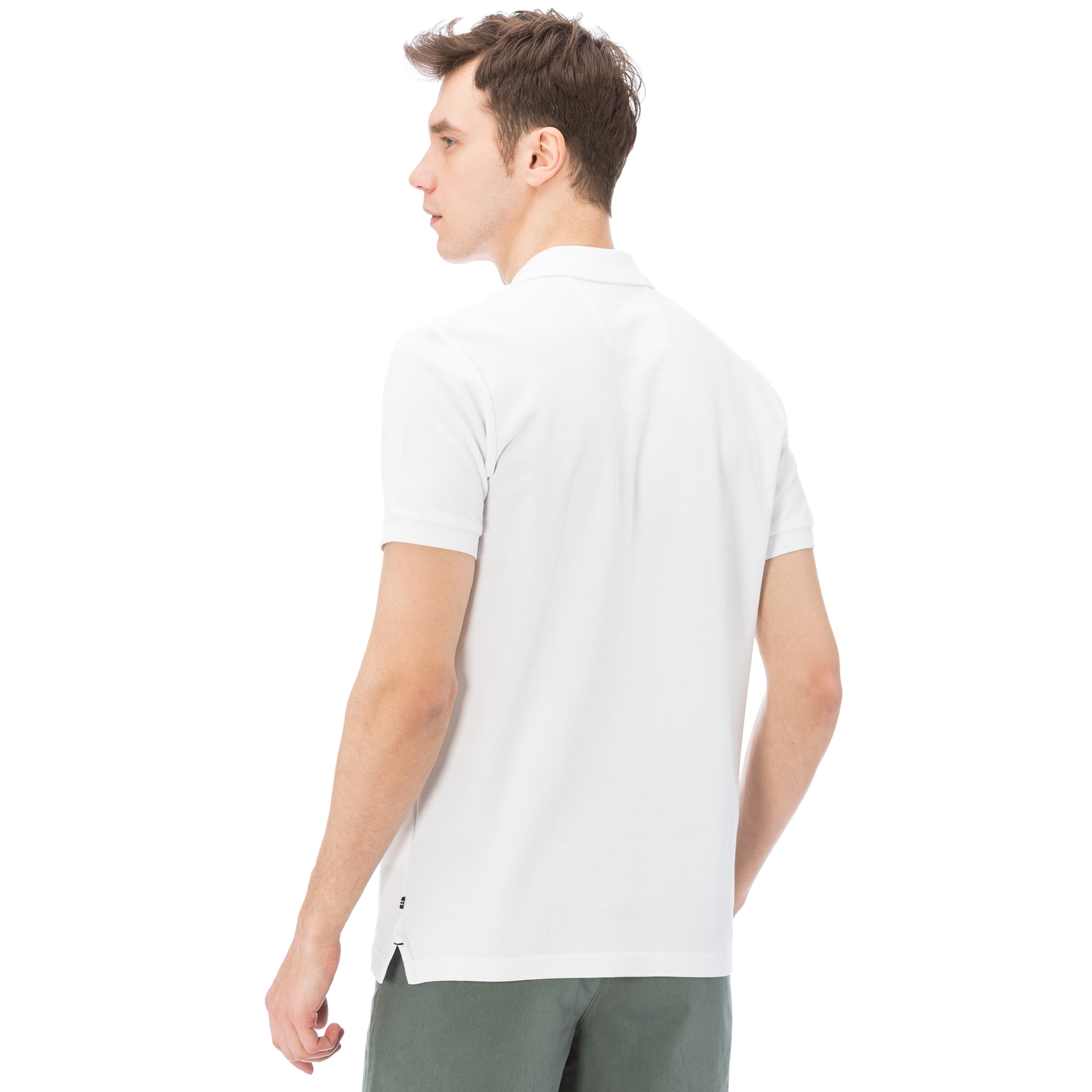 Nautica Erkek Beyaz Kısa Kollu Pamuklu Classic Fit Polo