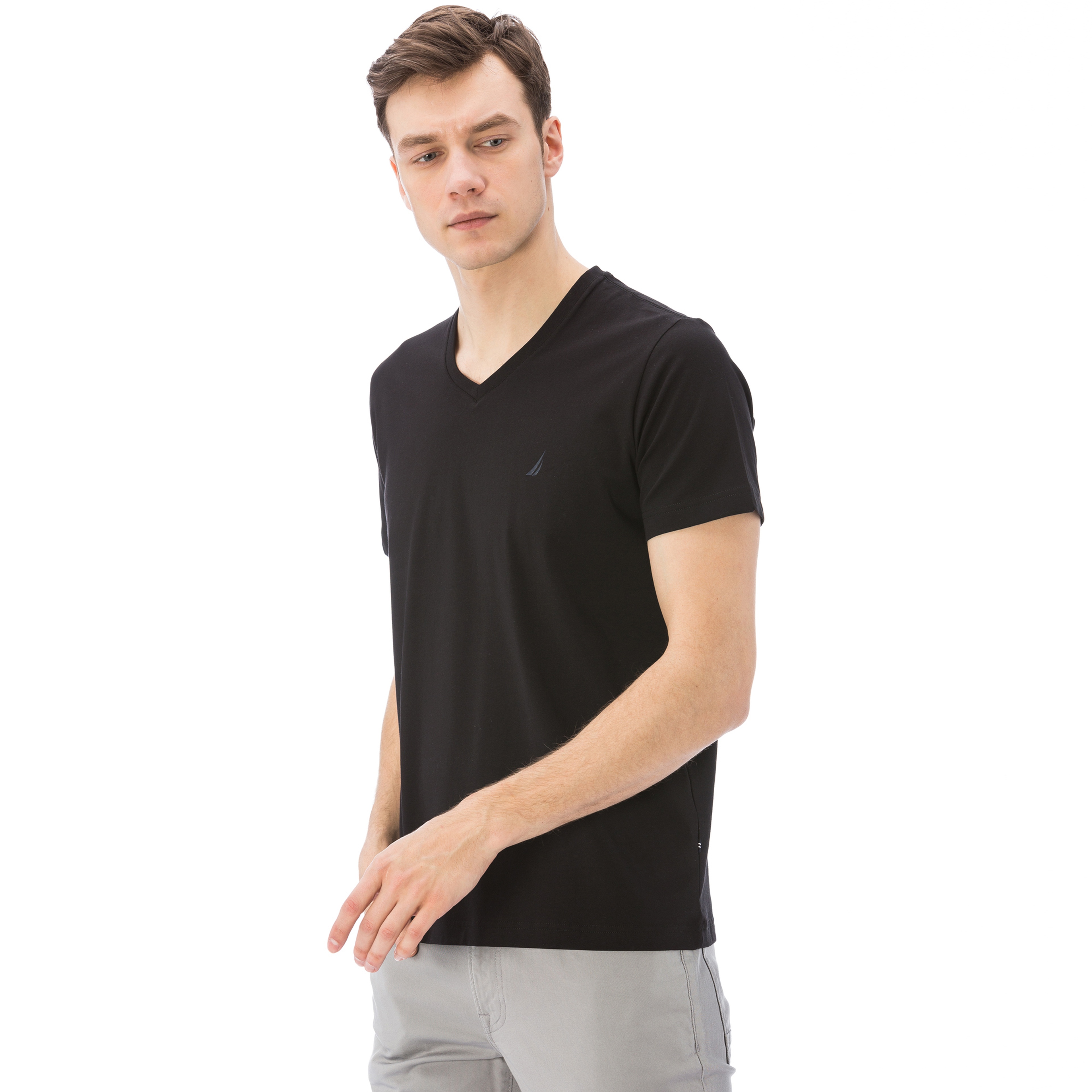 Nautica Erkek Siyah Slim Fit T-Shirt