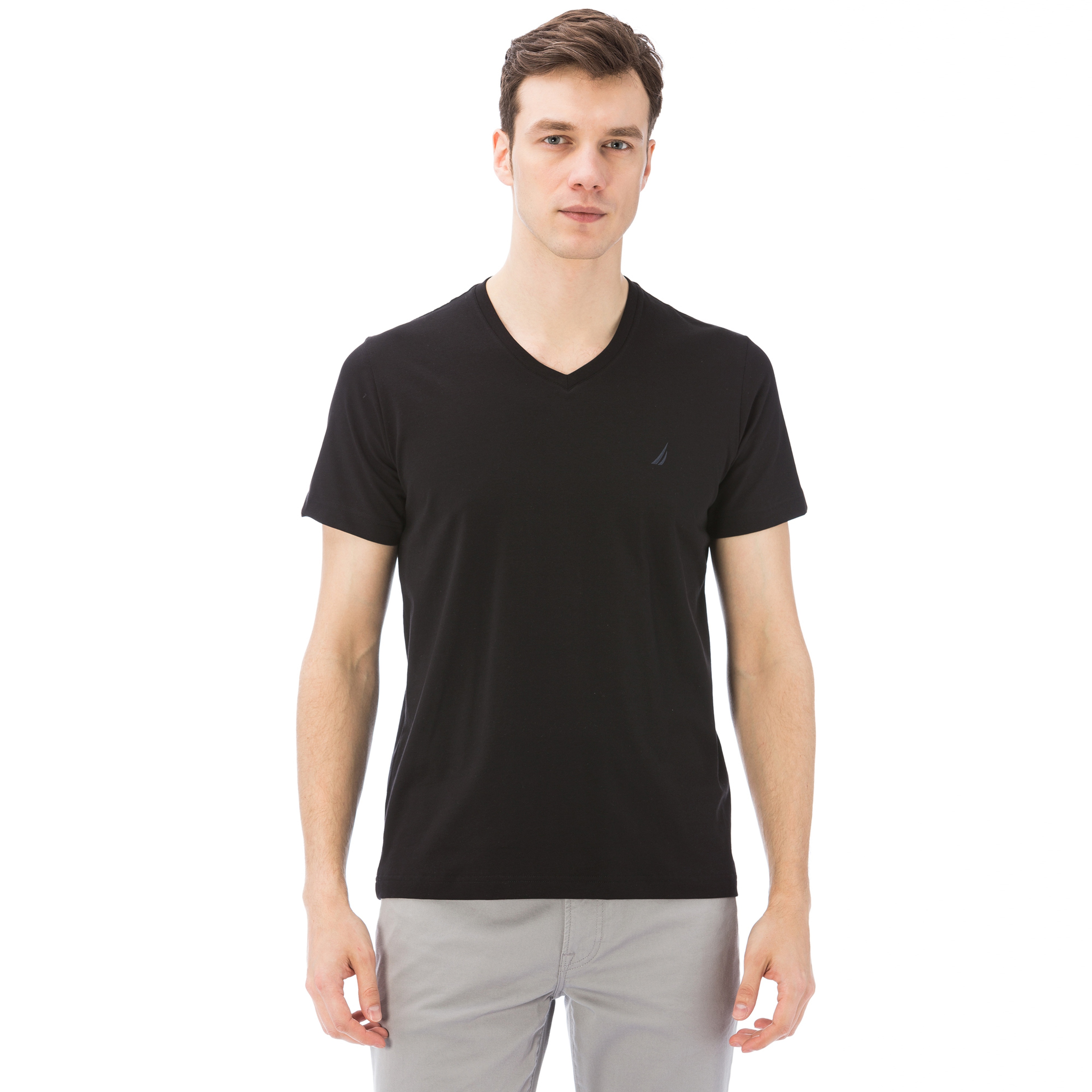 Nautica Erkek Siyah Slim Fit T-Shirt