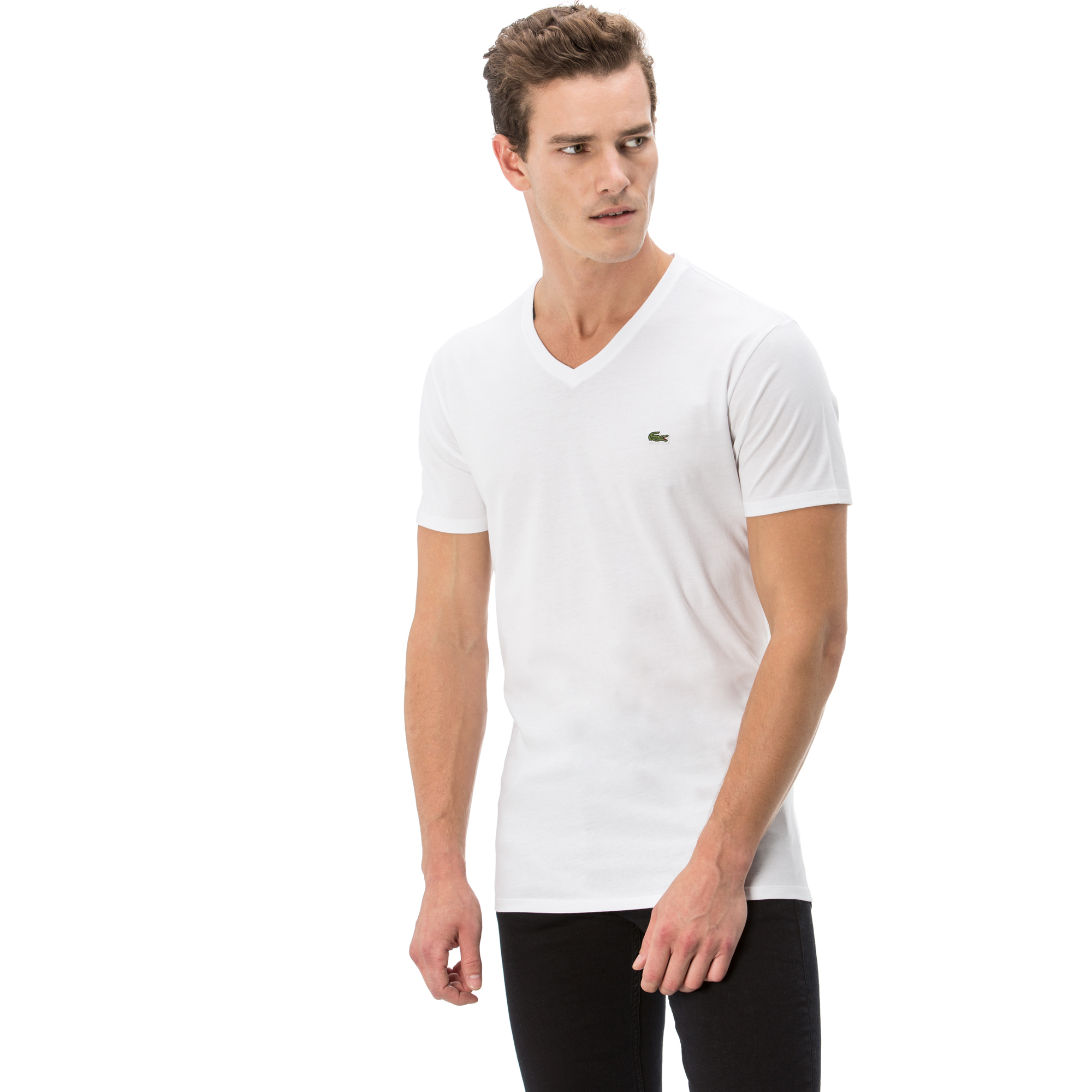 Lacoste Erkek Beyaz T-Shirt