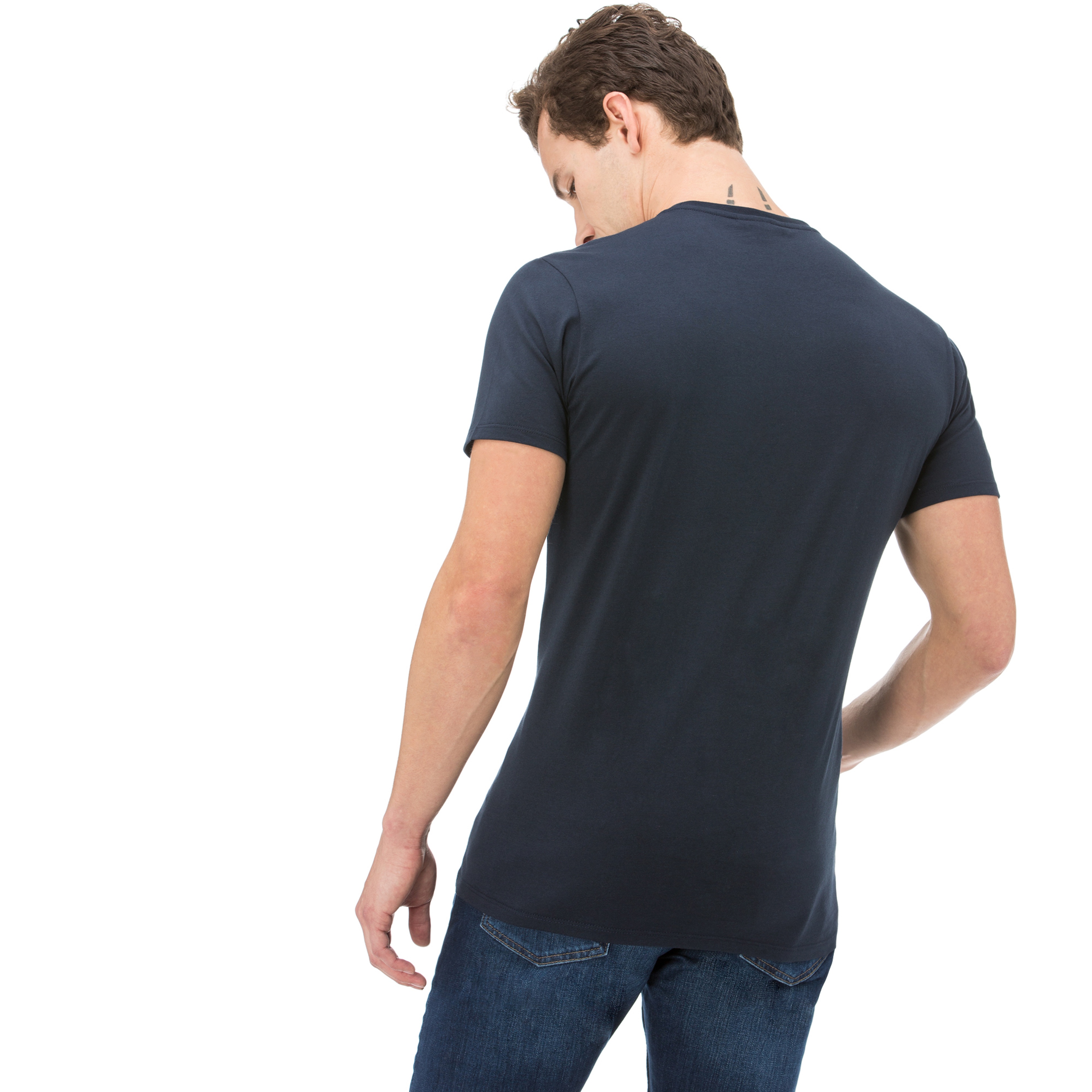 Erkek Regular Fit Bisiklet Yaka Lacivert T-Shirt