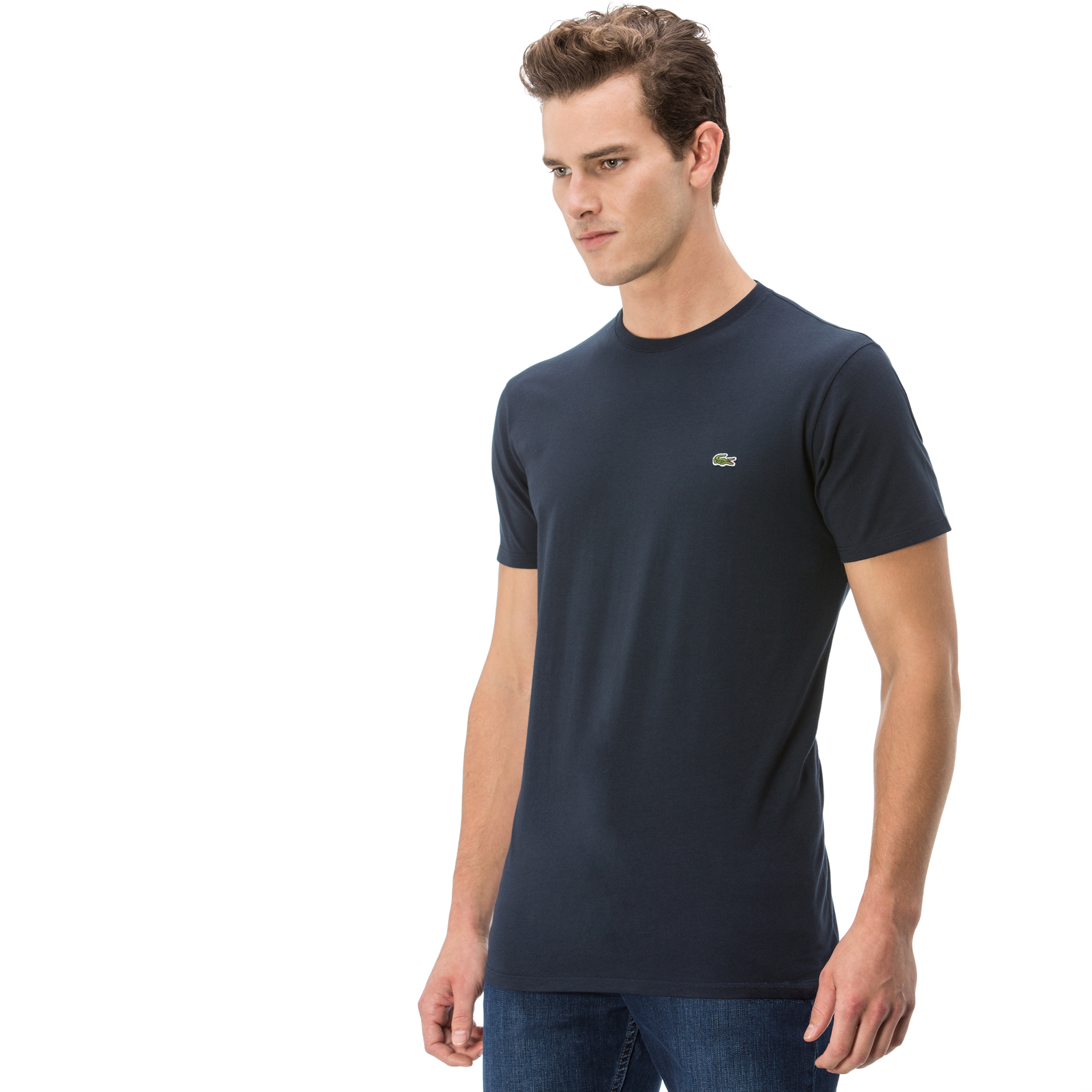 Erkek Regular Fit Bisiklet Yaka Lacivert T-Shirt