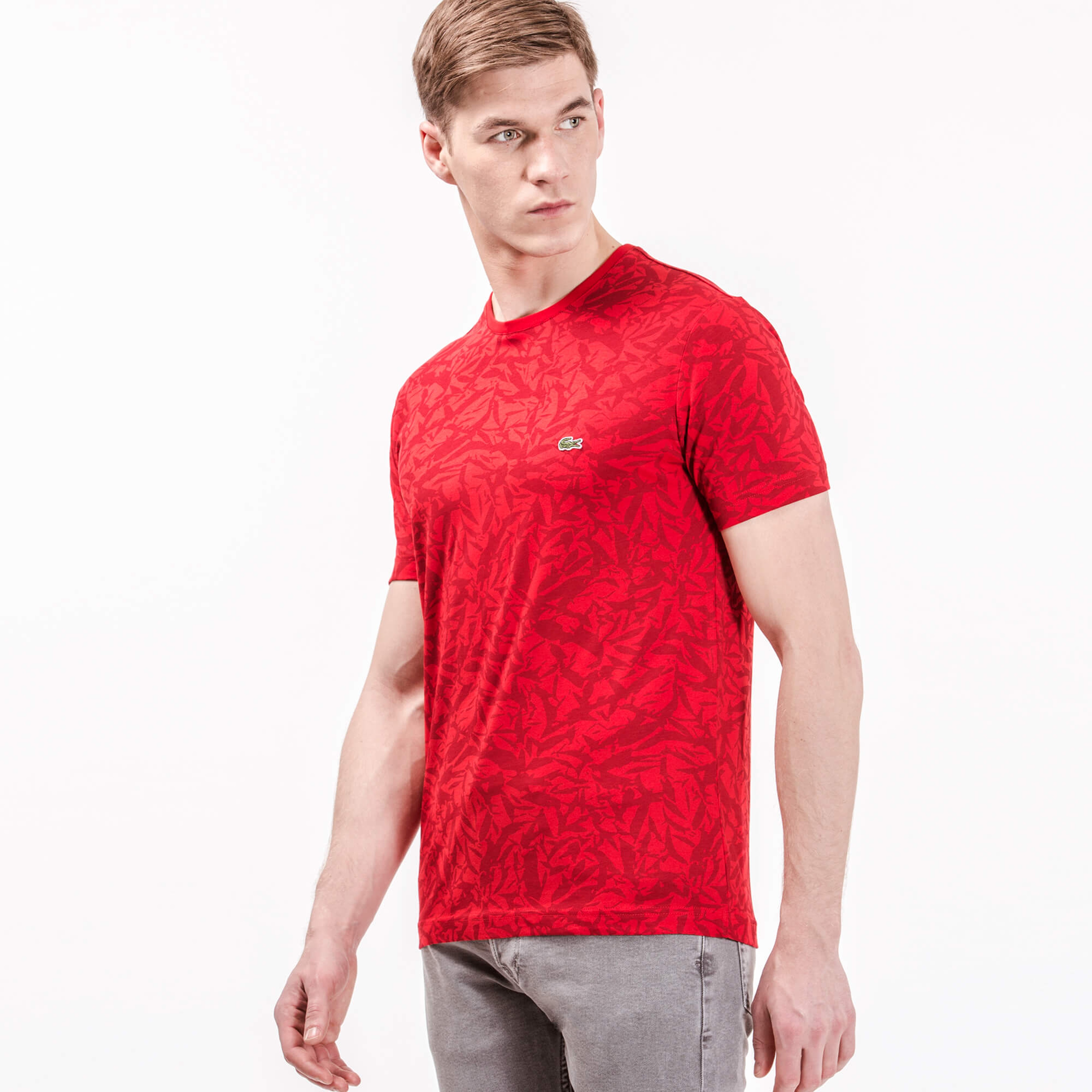 Lacoste Erkek Kırmızı Slim Fit T-Shirt