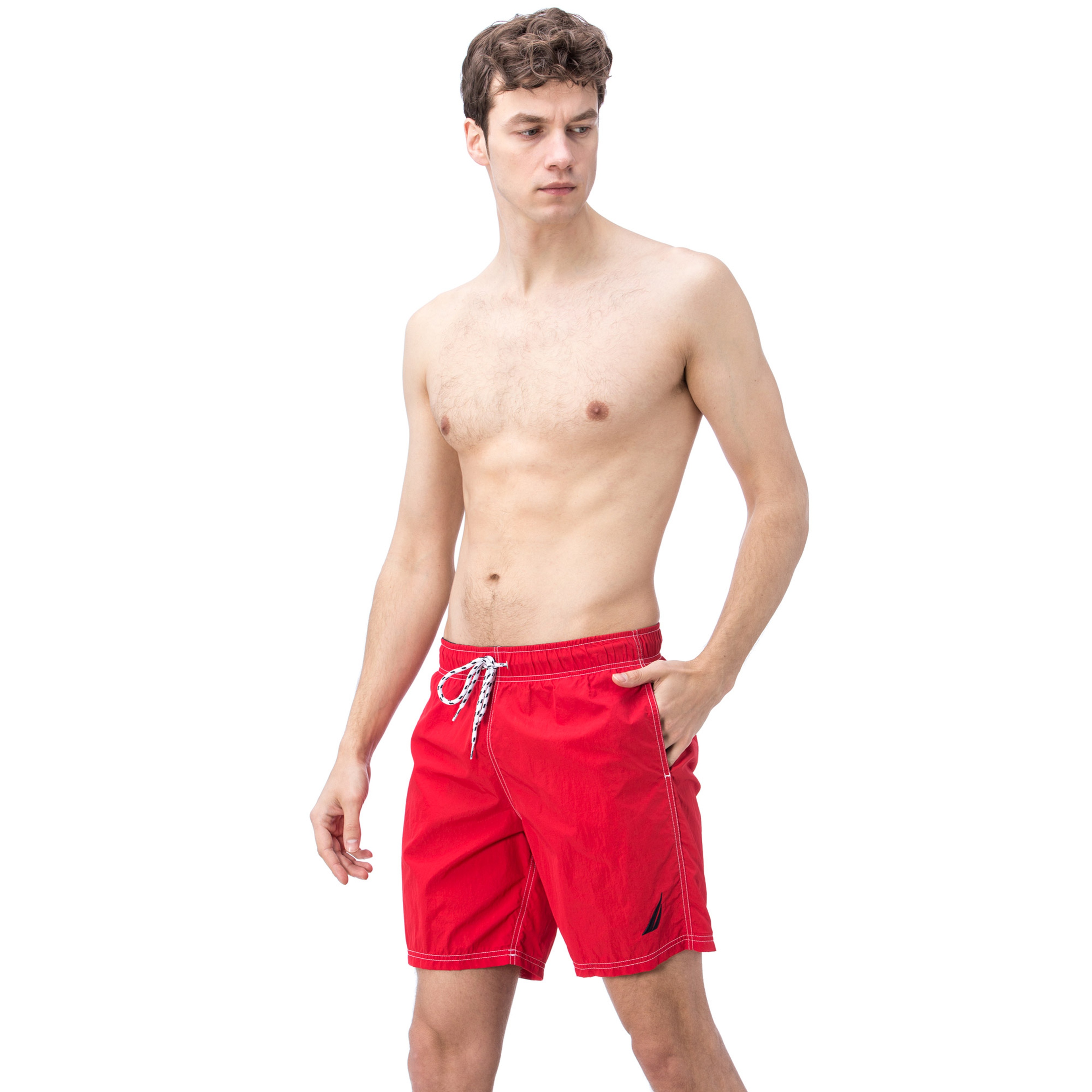 Nautica Erkek Kırmızı Uzun Mayo Şort