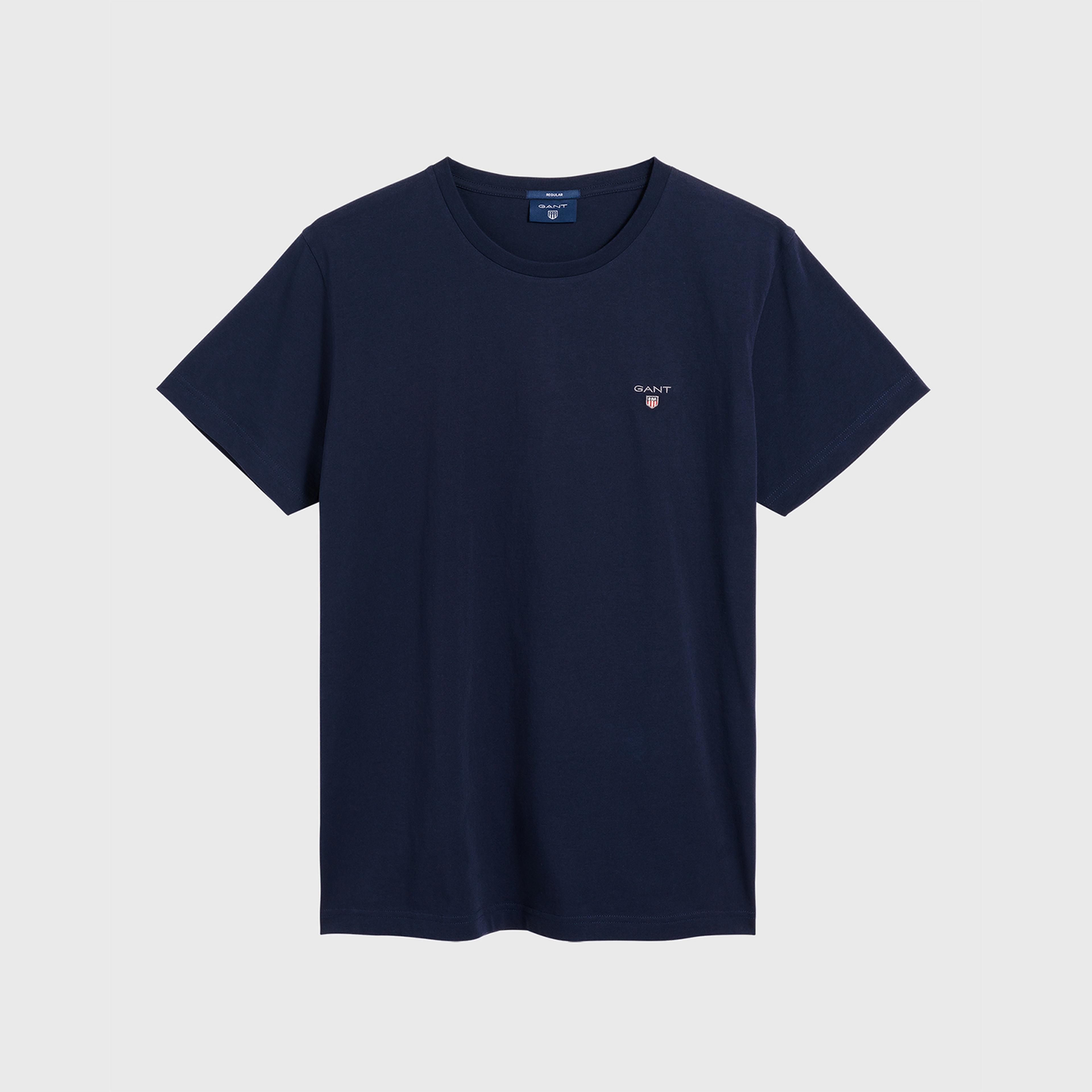 GANT Erkek Lacivert Regular Fit Bisiklet Yaka T-Shirt
