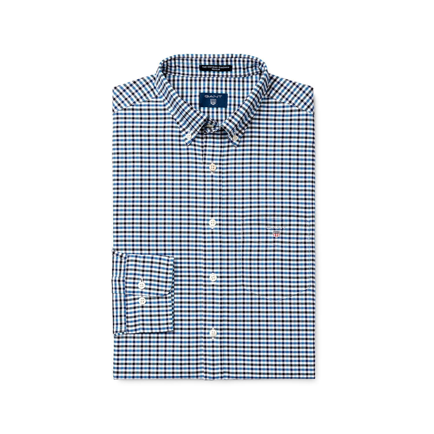 Gant Erkek Lacivert Kareli Regular Oxford Gömlek