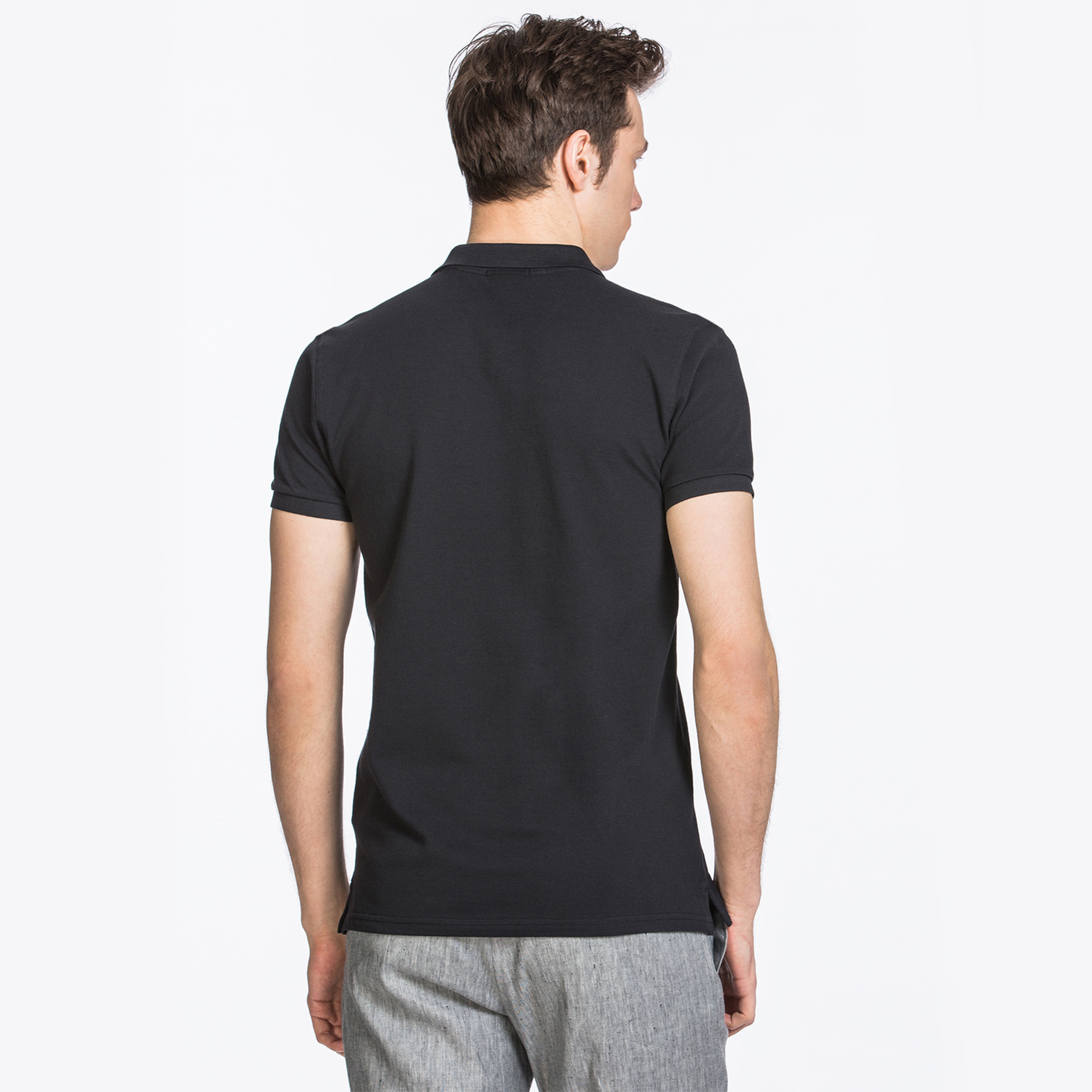 GANT Erkek Siyah Slim Fit Polo