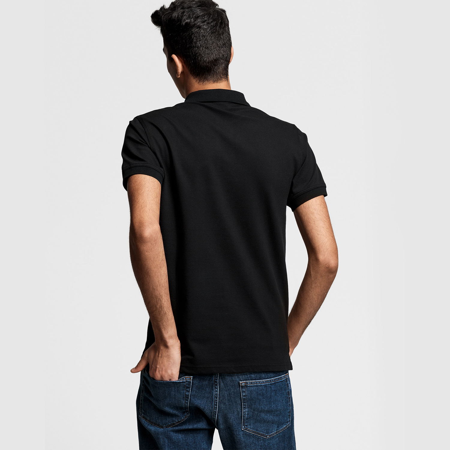 Gant Erkek Siyah Regular Fit Piqué Rugger Polo