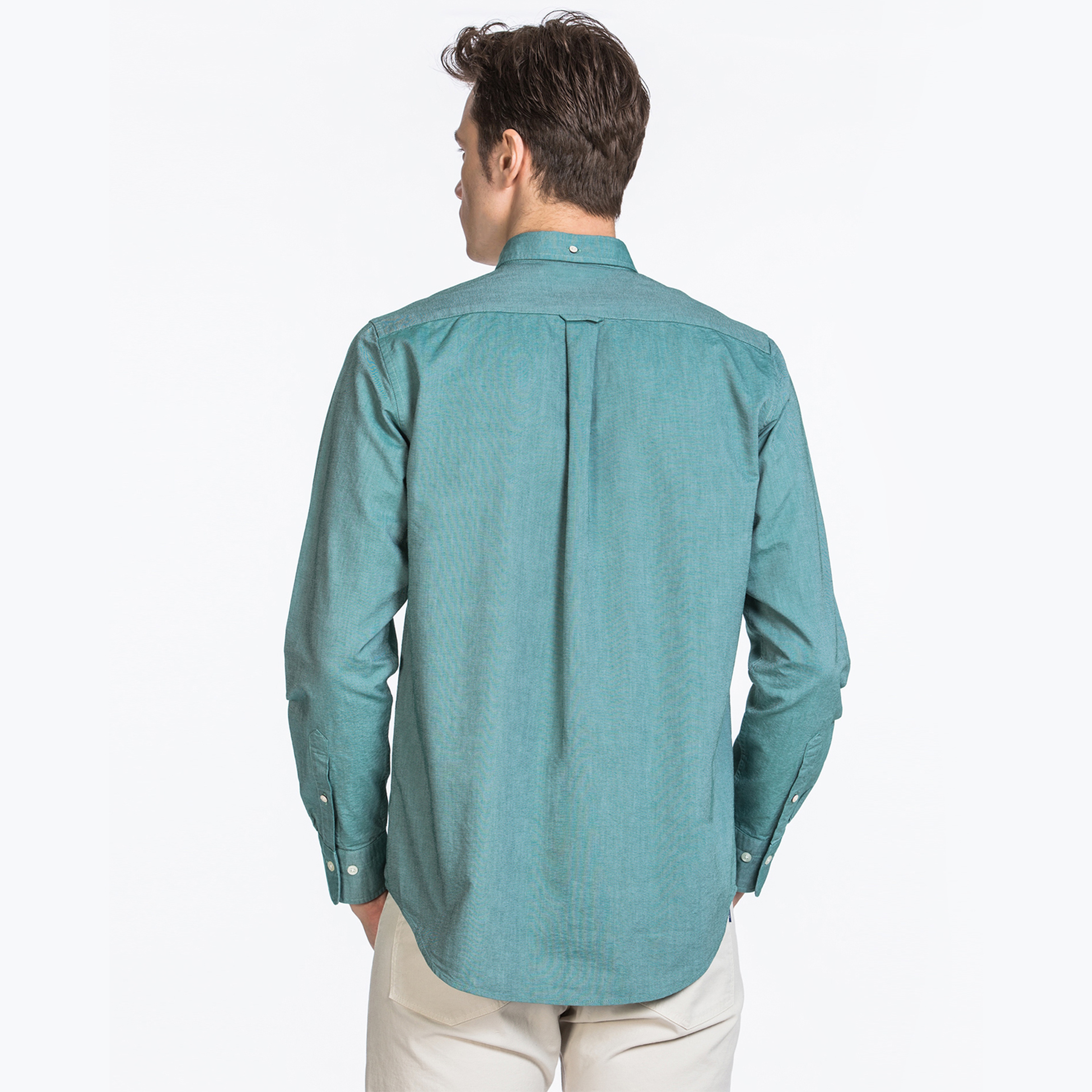 Gant Erkek Yeşil Regular Fit Oxford Gömlek