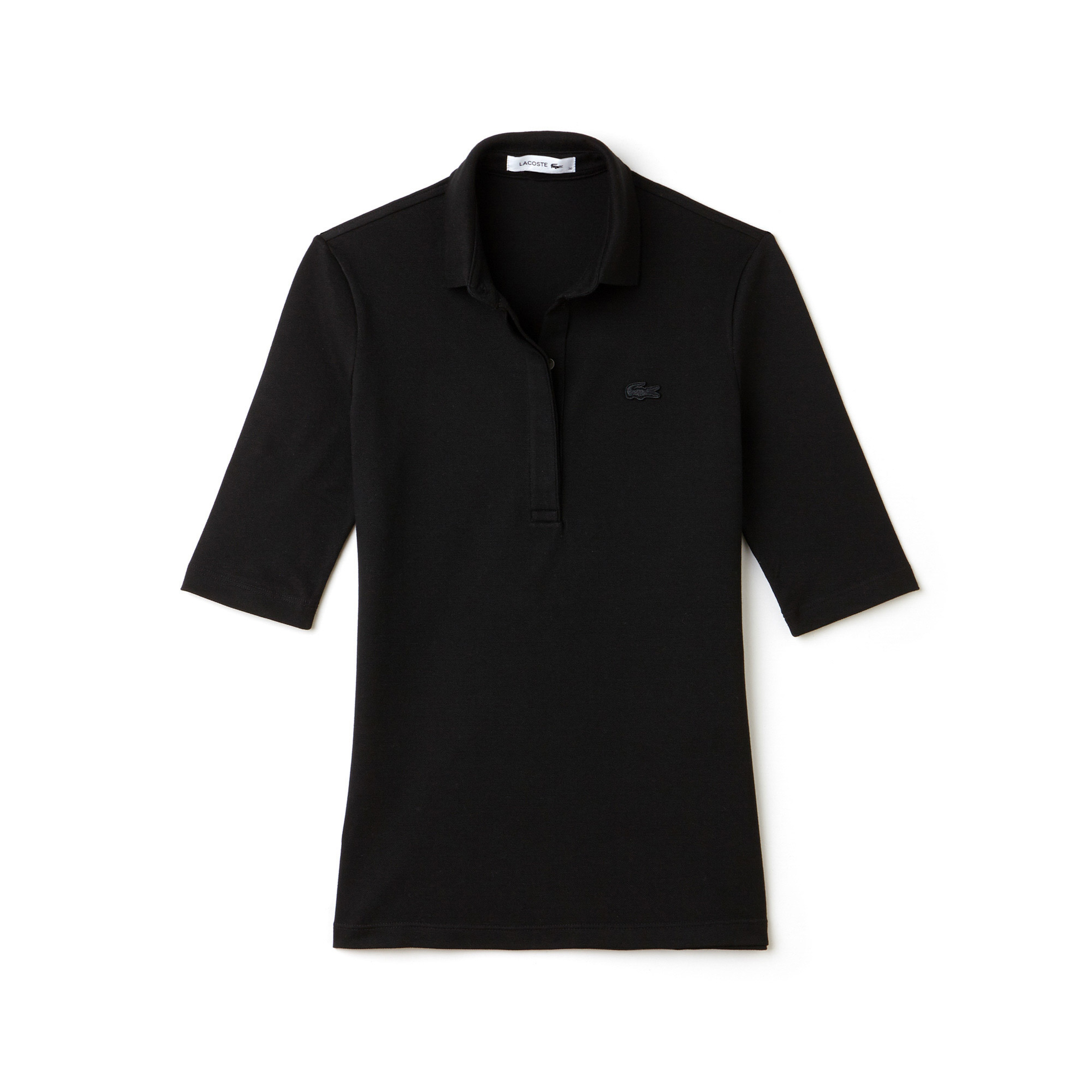 Lacoste Kadın Slim Fit Siyah Polo