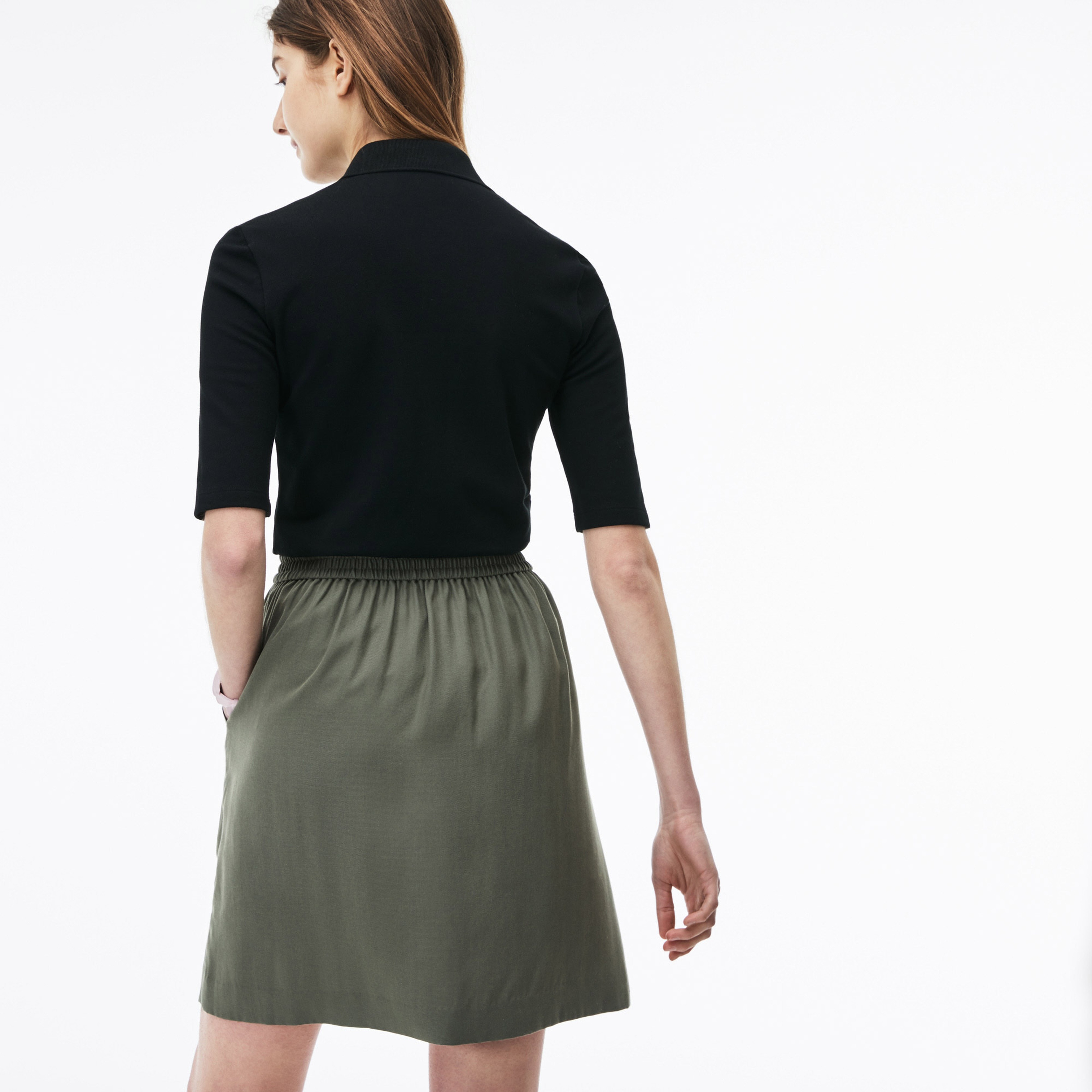 Lacoste Kadın Slim Fit Siyah Polo