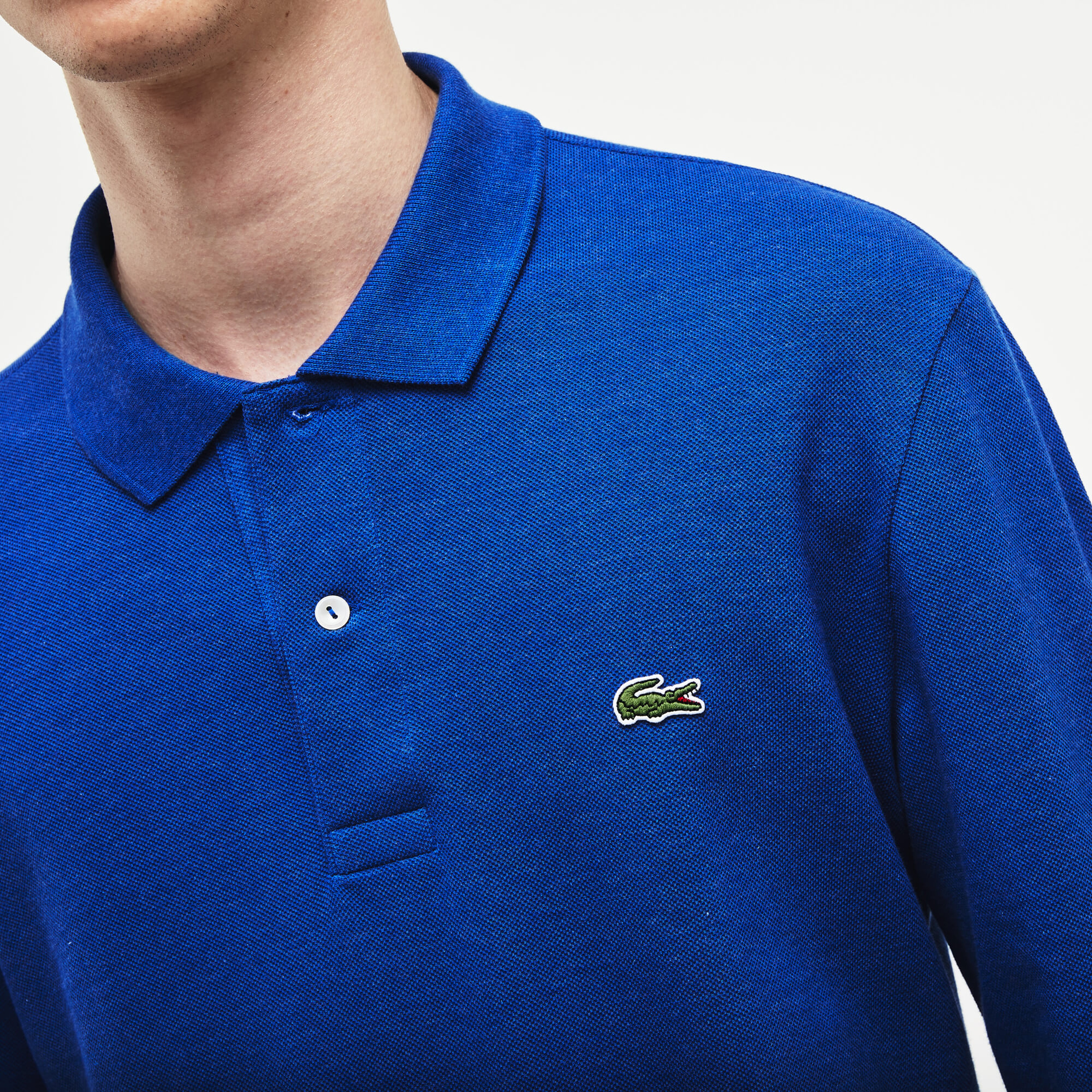 Lacoste Erkek Mavi Uzun Kollu Klasik Fit Polo