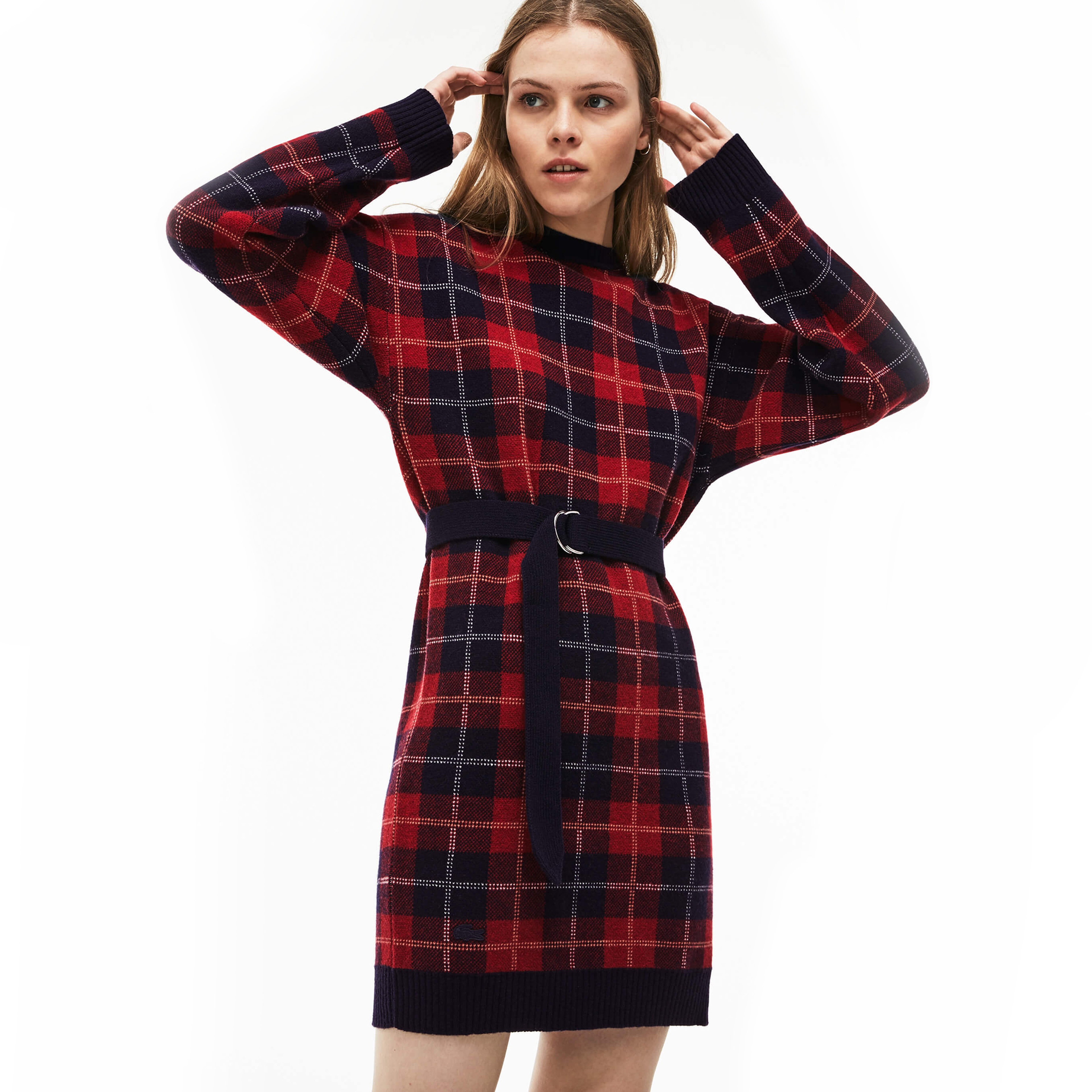 Lacoste Kadın Lacivert-Kırmızı Elbise