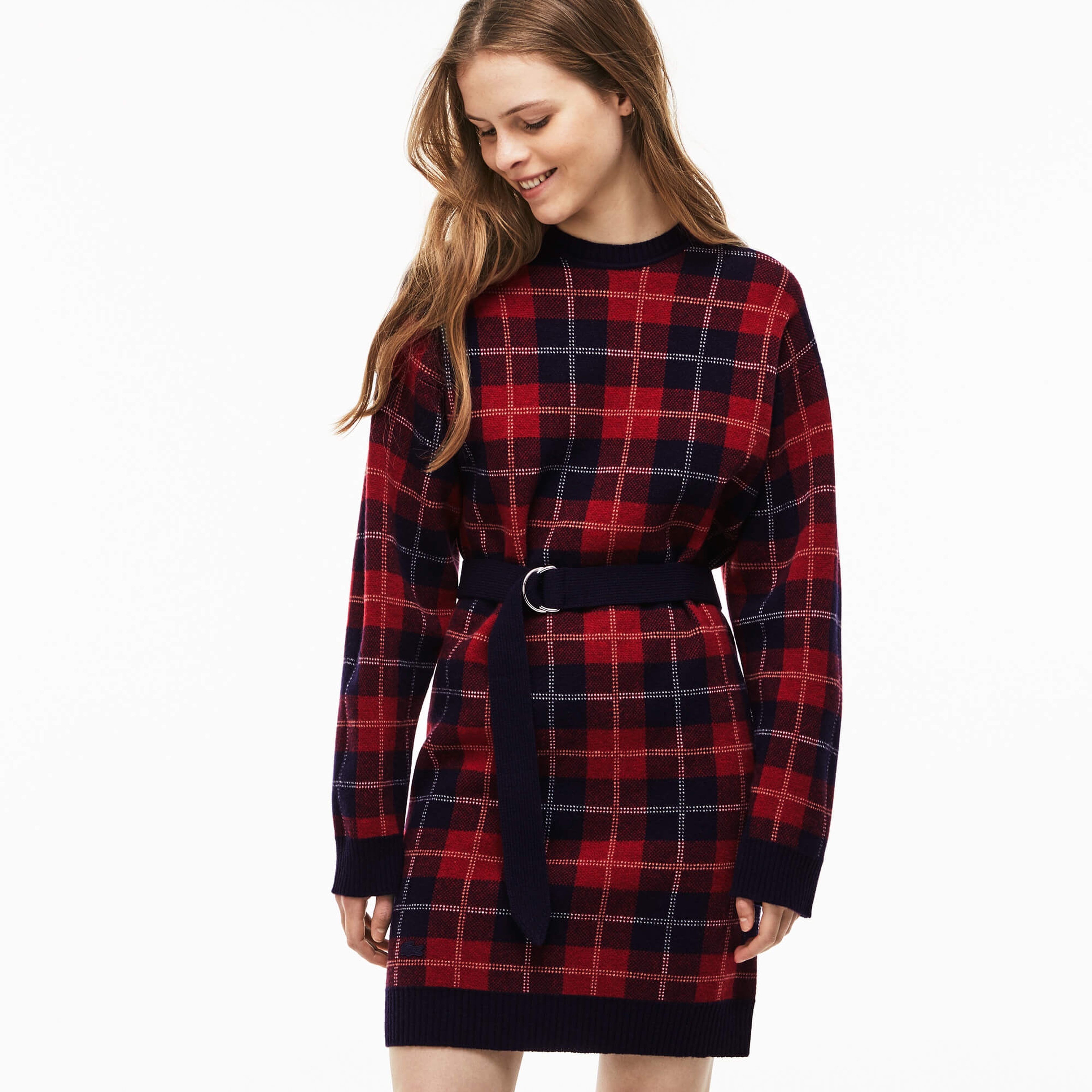 Lacoste Kadın Lacivert-Kırmızı Elbise