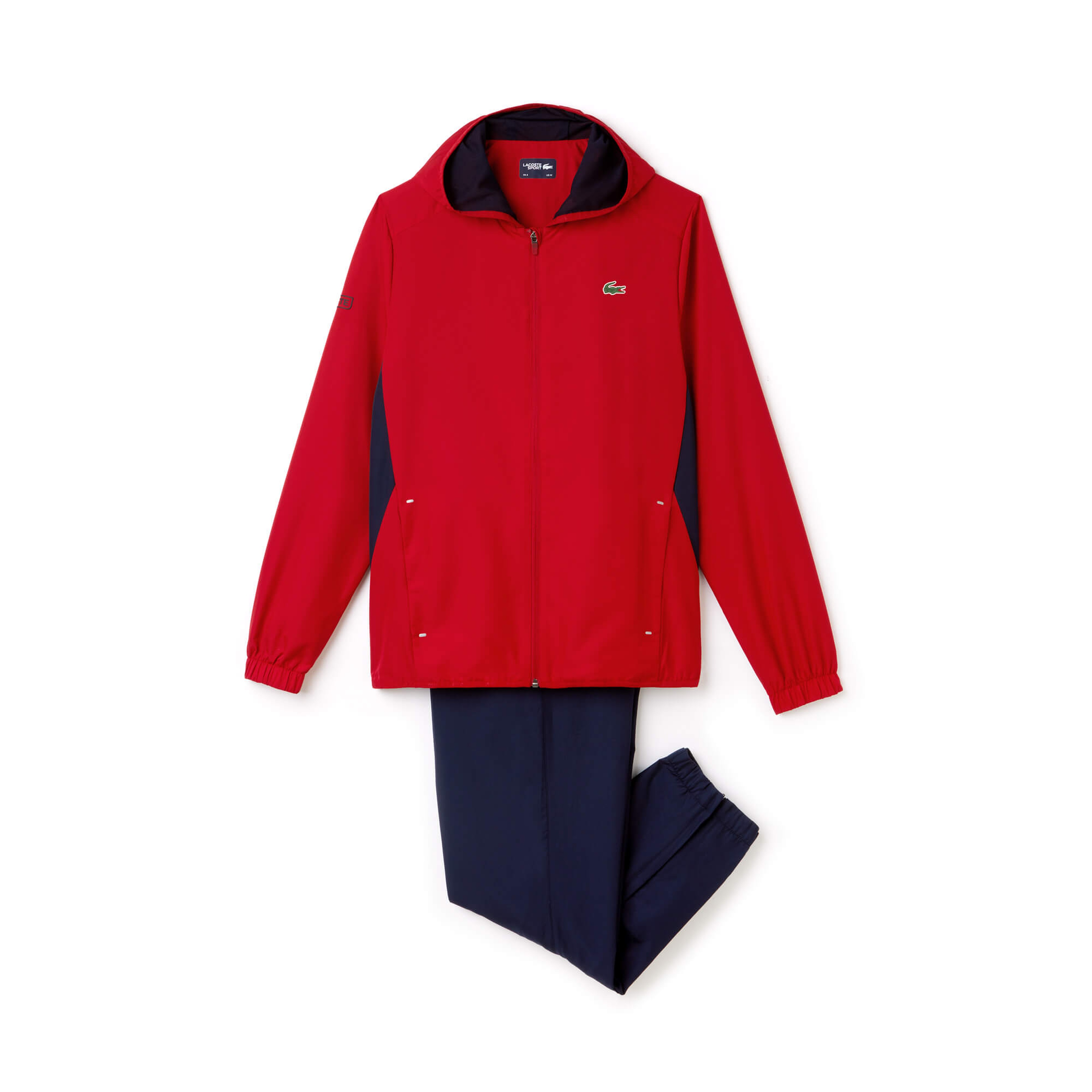 LACOSTE レッド ジャージ上FR4 下FR3セット Lacoste Sport Erkek Lacivert-Kırmızı Eşofman Takımı7 - L/XLWH9511