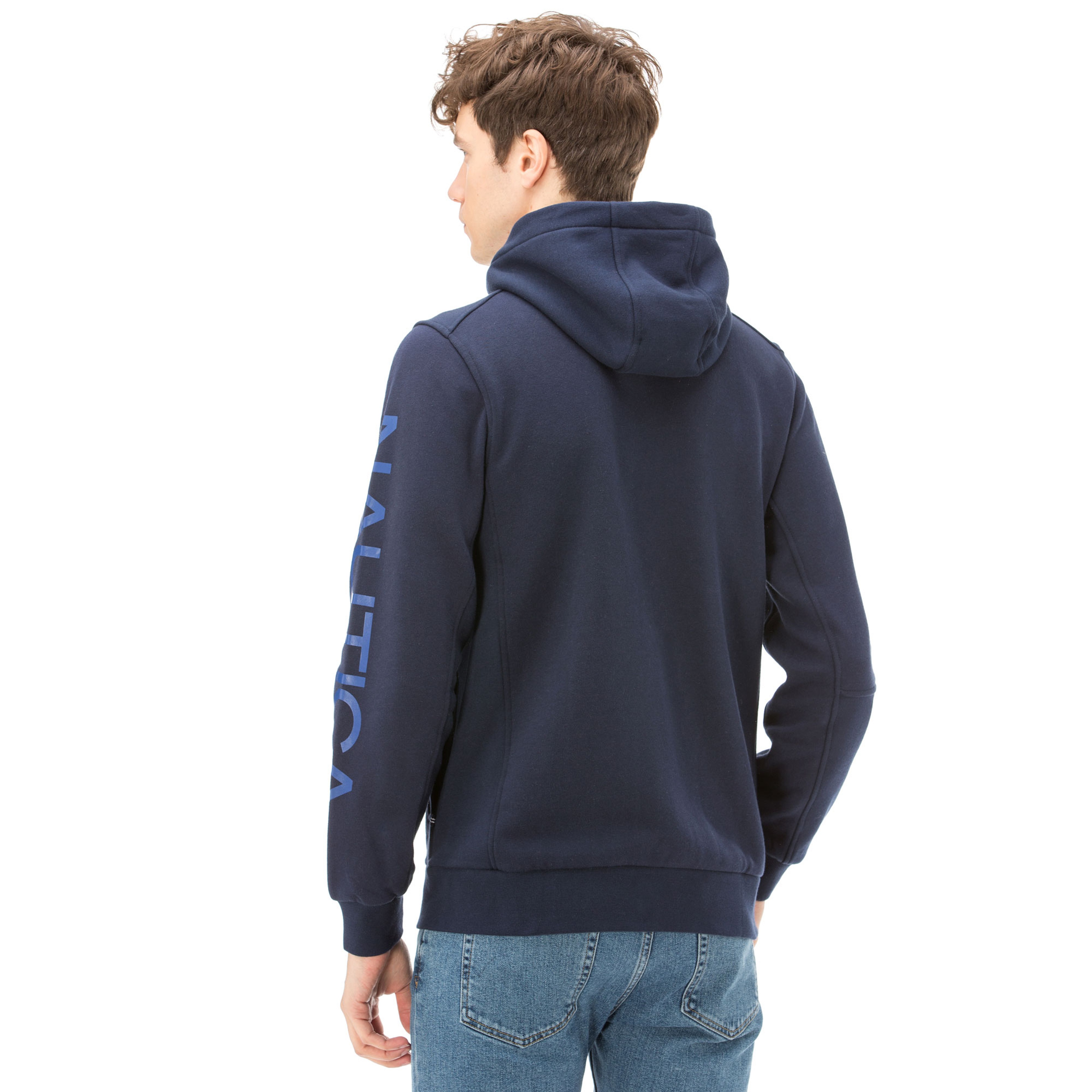 NAUTICA UZUN KOLLU DÜZ LACİVERT ERKEK SWEATSHIRT