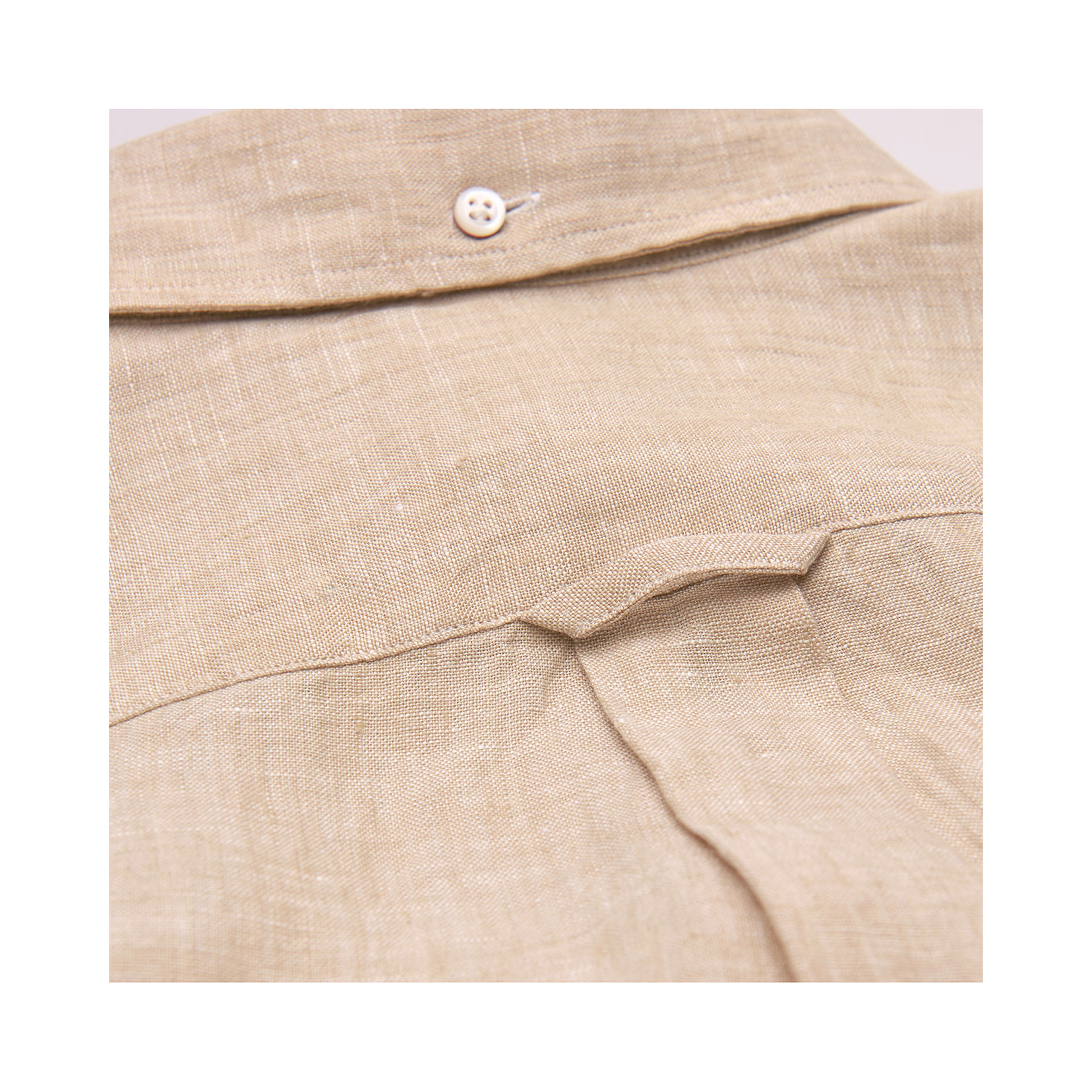 Gant Erkek Bej Regular Fit Keten Gömlek